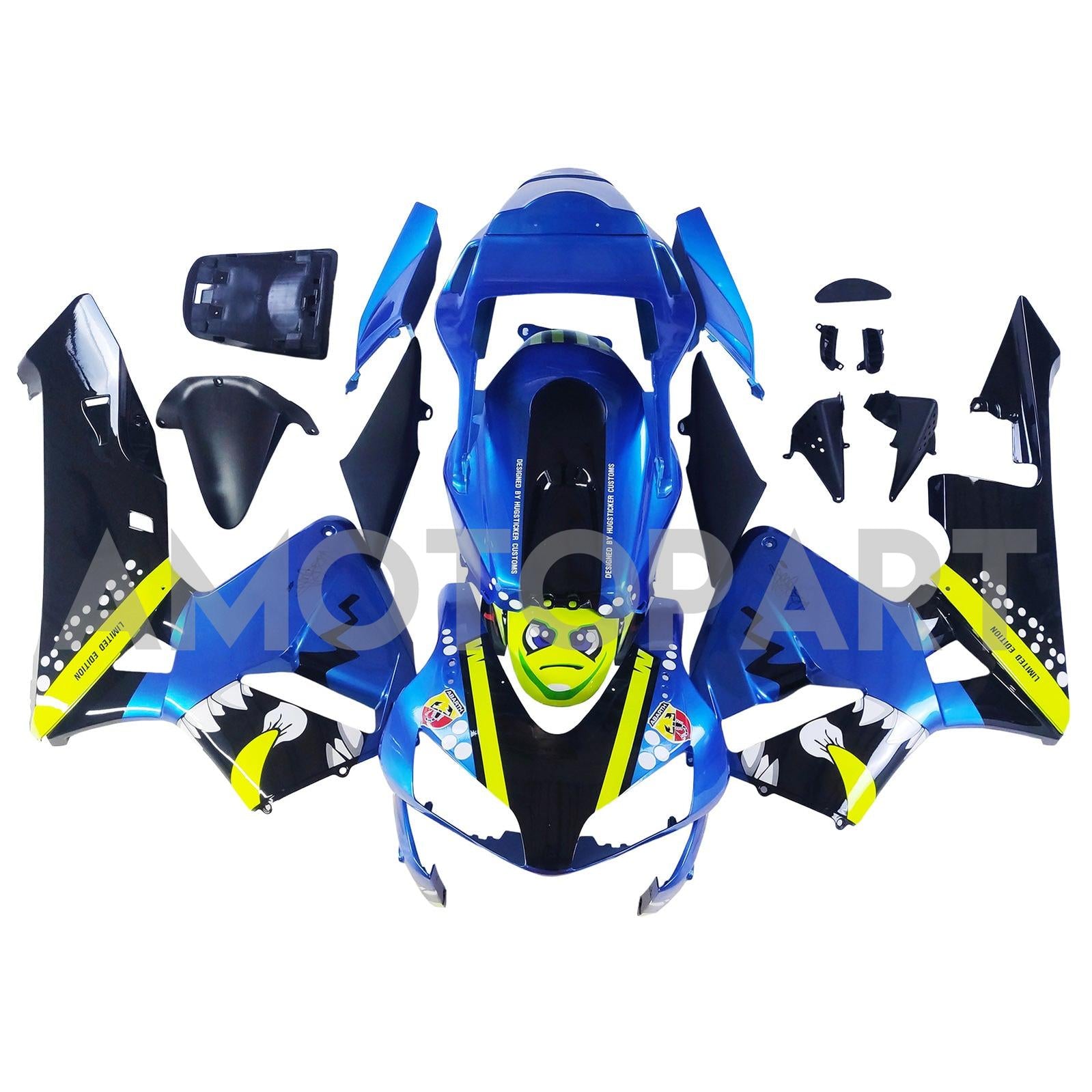 Amotopart 2003-2004 Honda CBR600RR Blue Green Fairing Kit