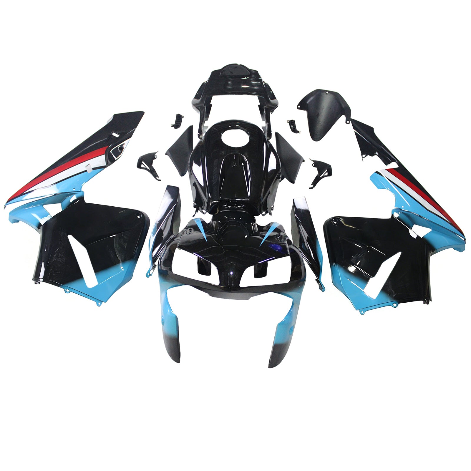 Amotopart 2003-2004 Honda CBR600RR Black Blue Red Fairing Kit