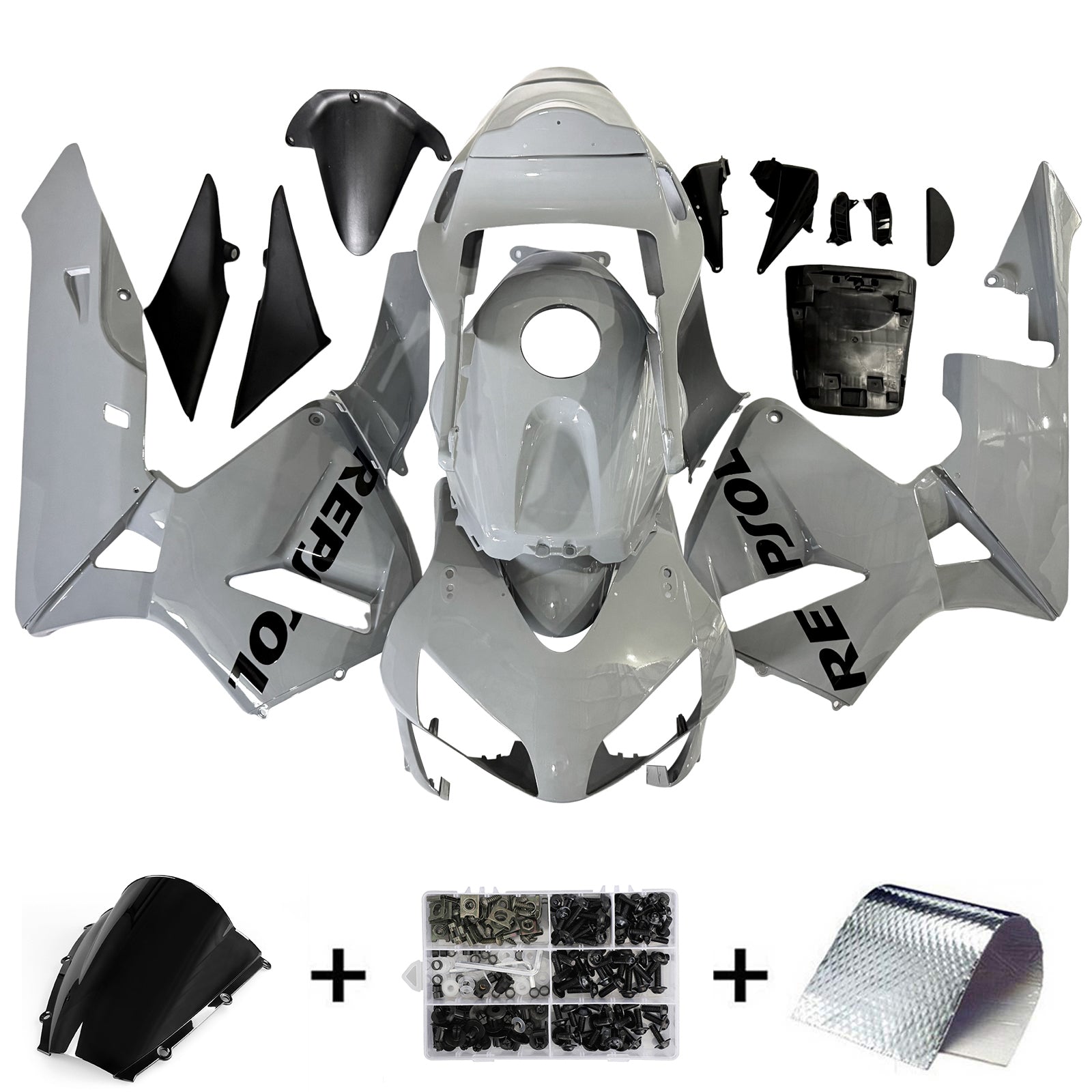 Amotopart 2003-2004 Honda CBR600RR Kit de carénage gris
