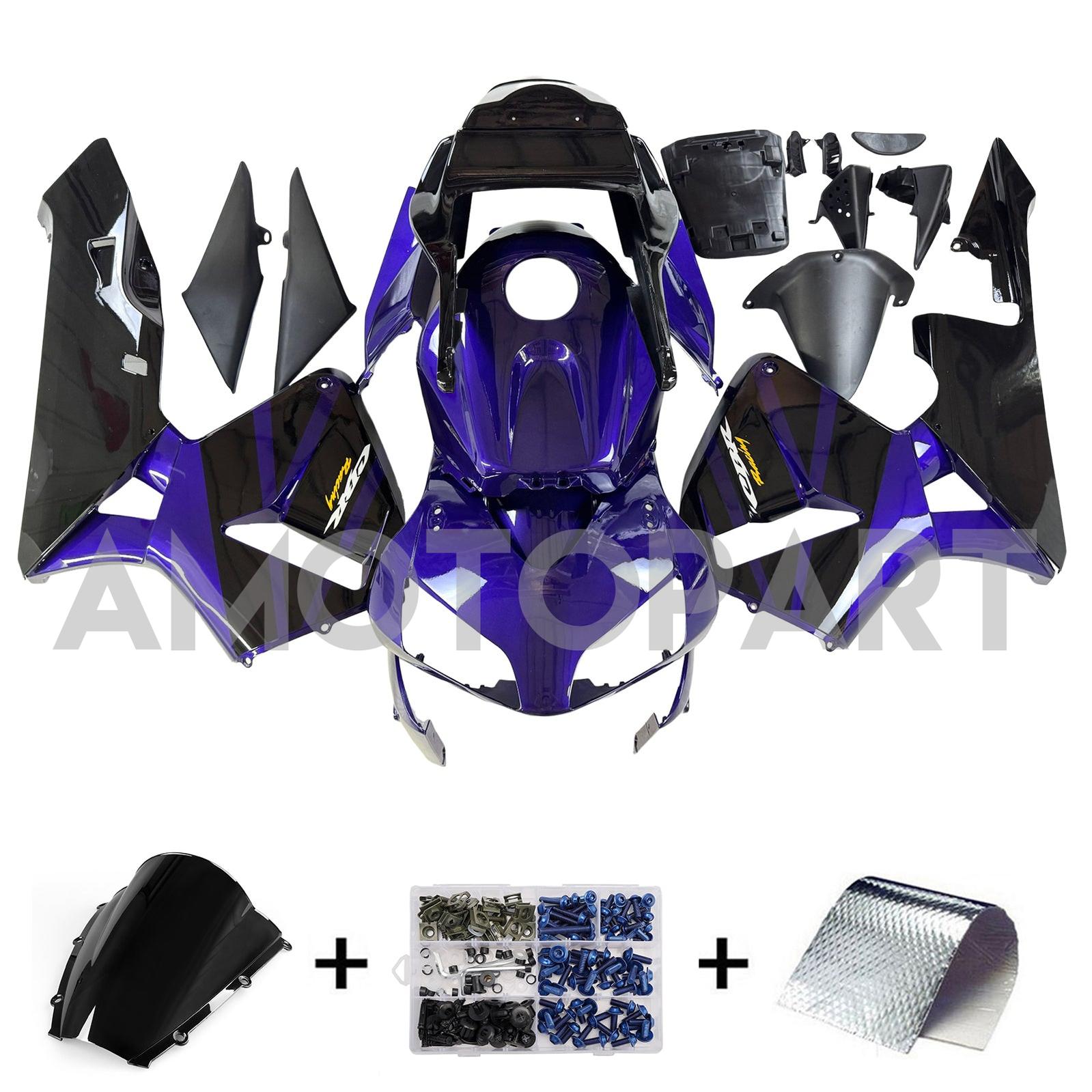Amotopart 2003-2004 Honda CBR600RR Purple Black Fairing Kit