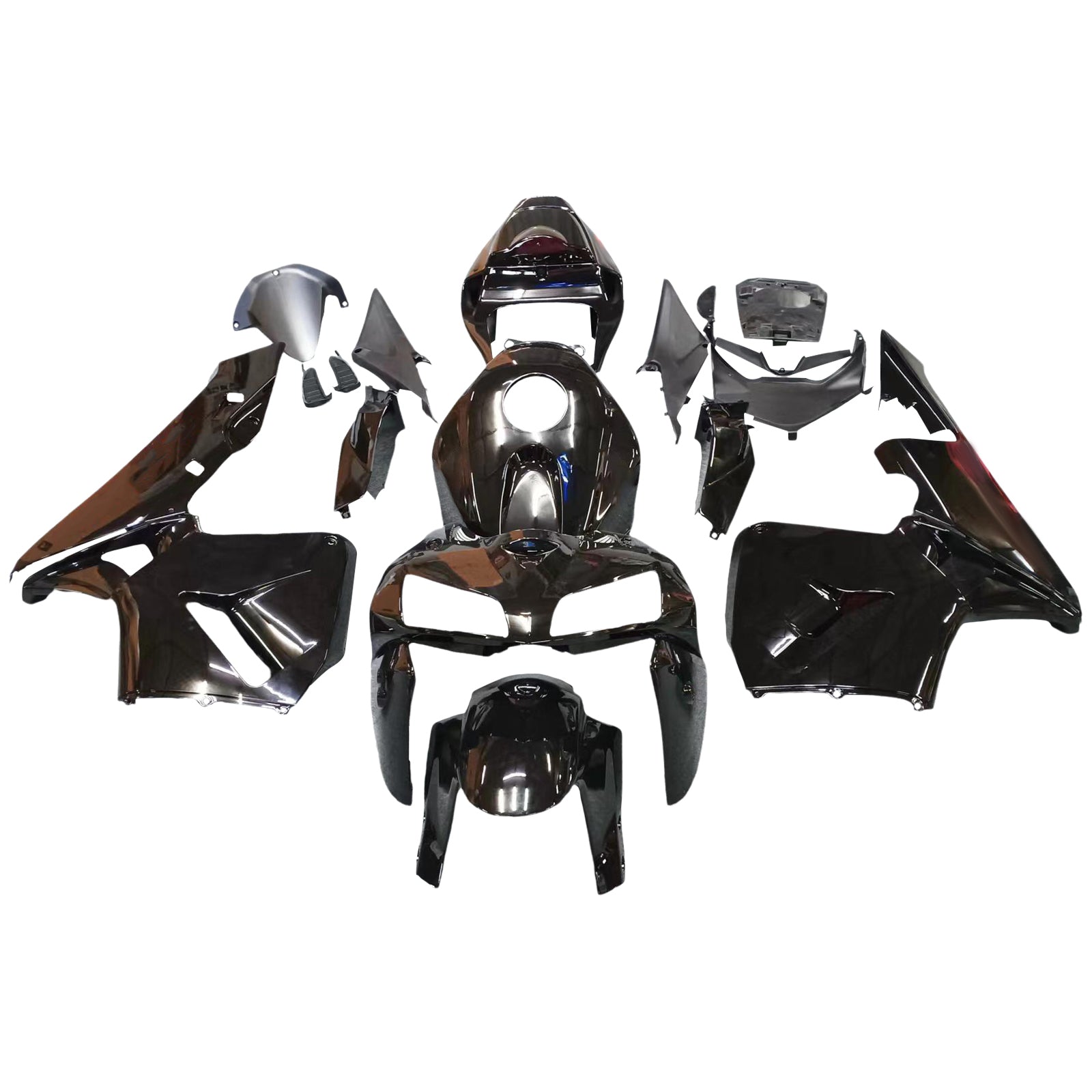 Amotopart 2005 2006 Honda CBR600RR Gloss Black Fairing Kit