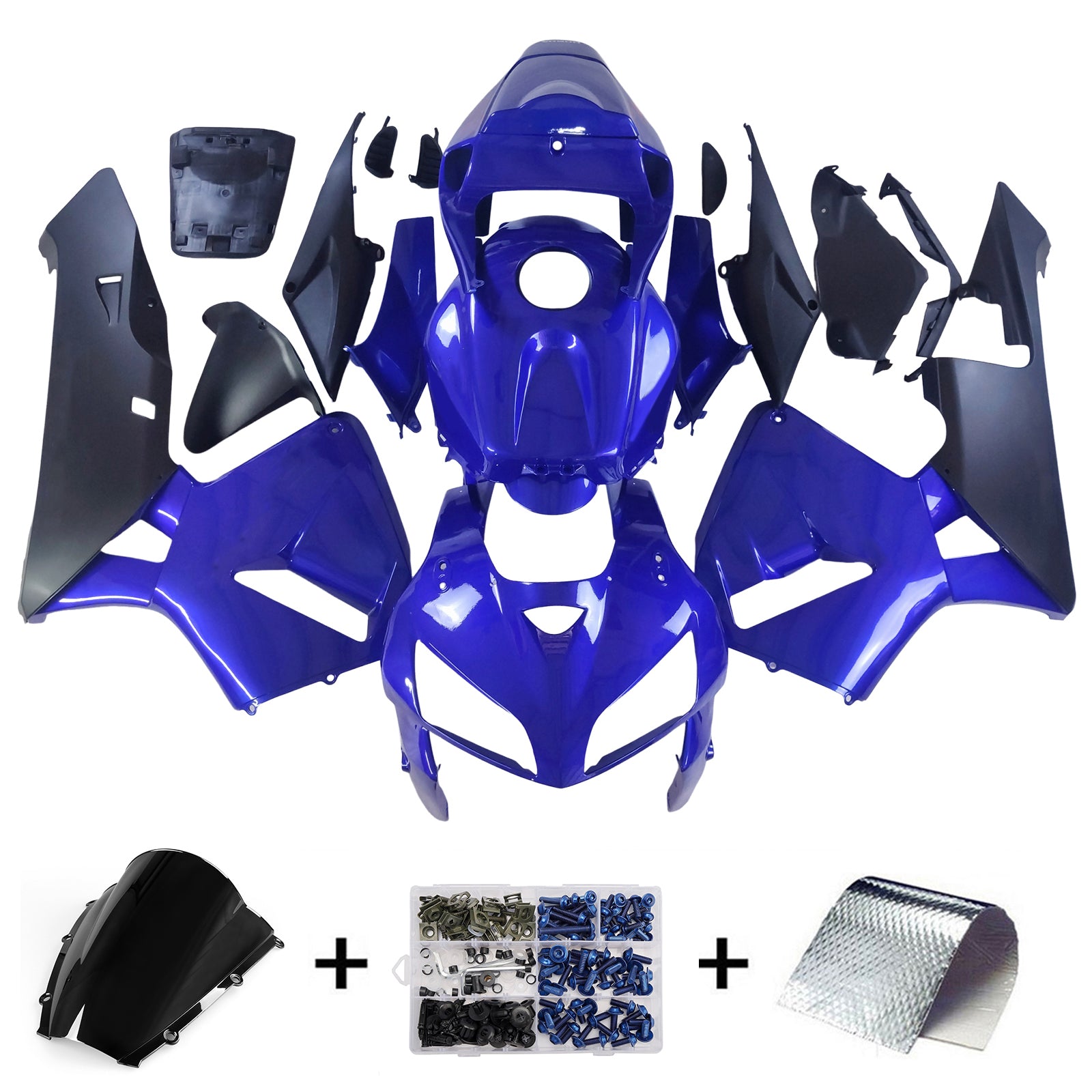 Amotopart 2005-2006 Honda CBR600RR Blue Fairing Kit