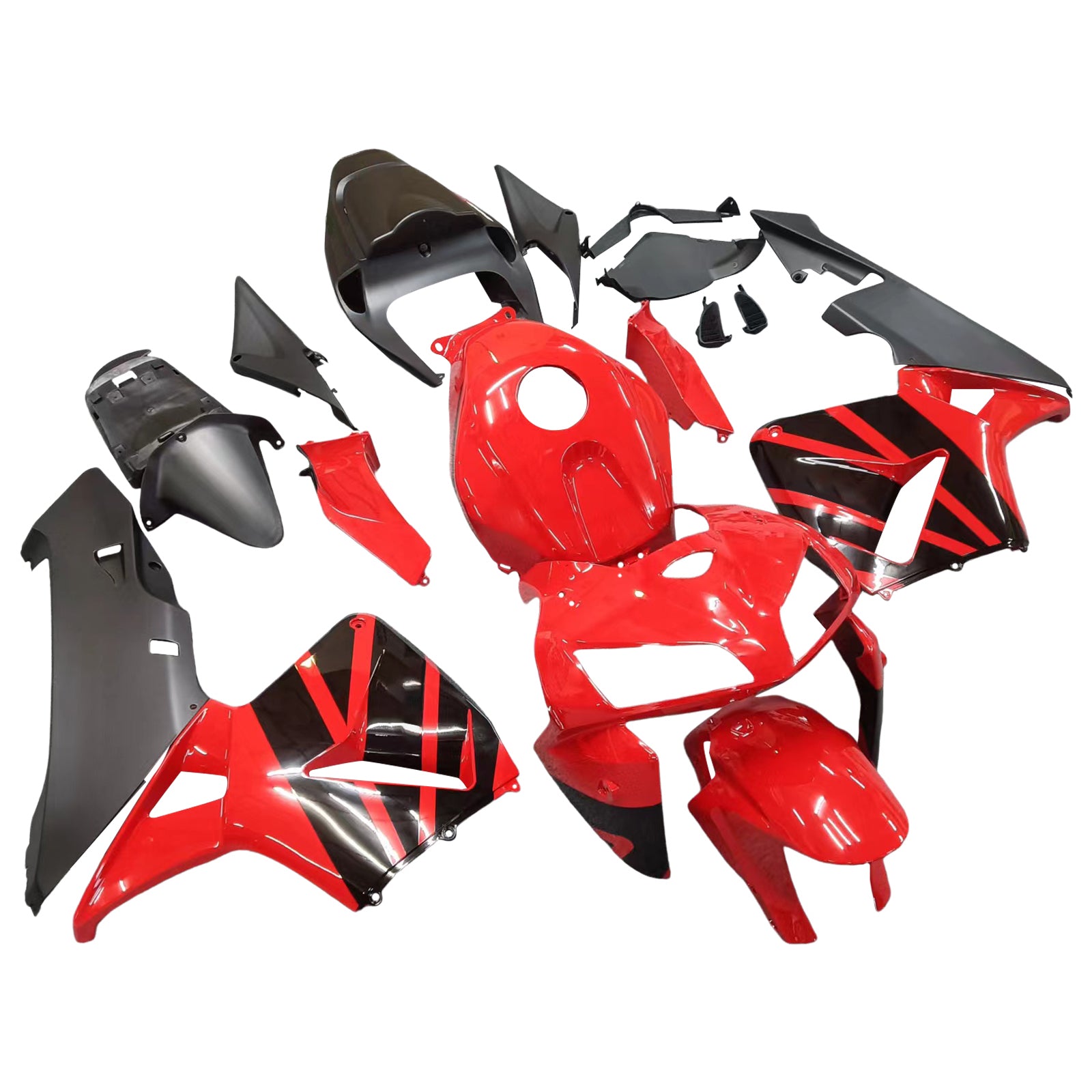 Amotopart 2005-2006 Honda CBR600RR FARION BLACK & RED KIT