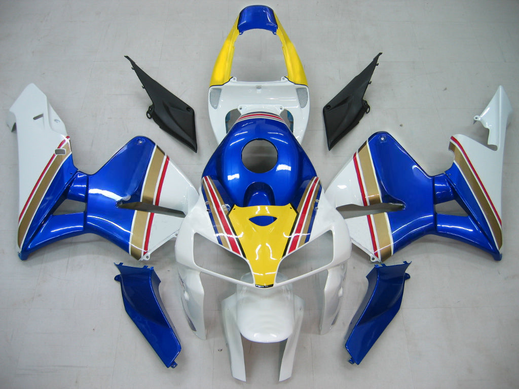 Amotopart 2005-2006 Honda CBR600RR Yellow&Blue Style2 Fairing Kit