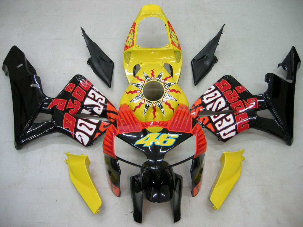 Amotopart 2005-2006 Honda CBR600RR Kit de carenado rojo amarillo