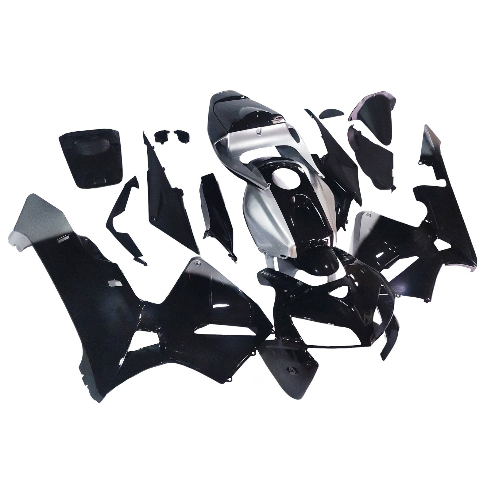 Amotopart 2005-2006 Kit carena Honda CBR600RR nero e argento