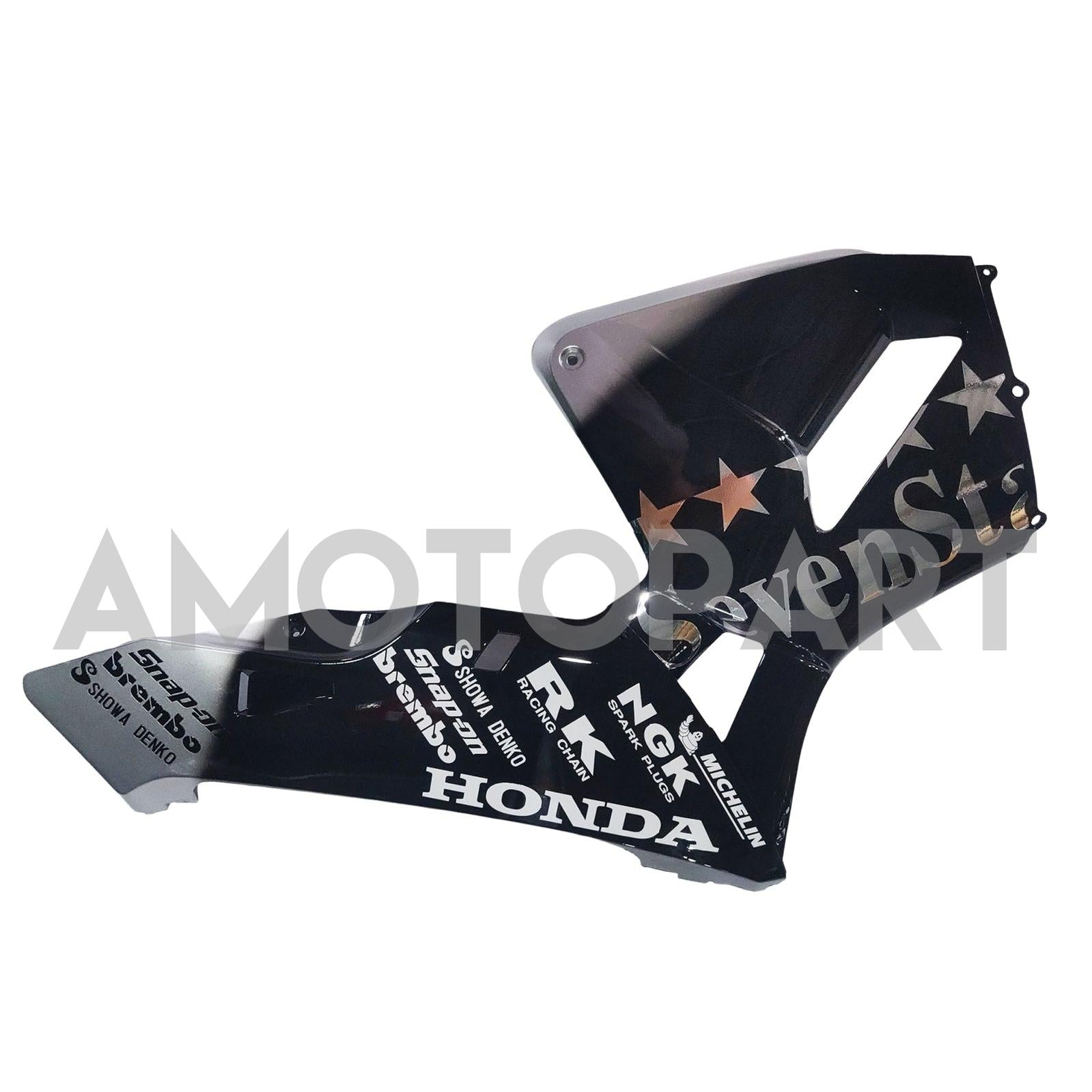 Amotopart 2005-2006 Honda CBR600RR Black&Silver Accent Fairing Kit