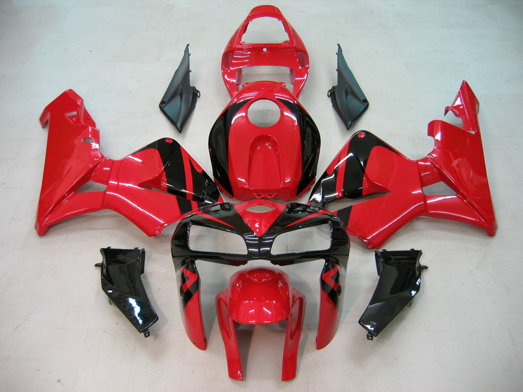 Amotopart 2005-2006 Honda CBR600RR Red&Black Style1 Fairing Kit