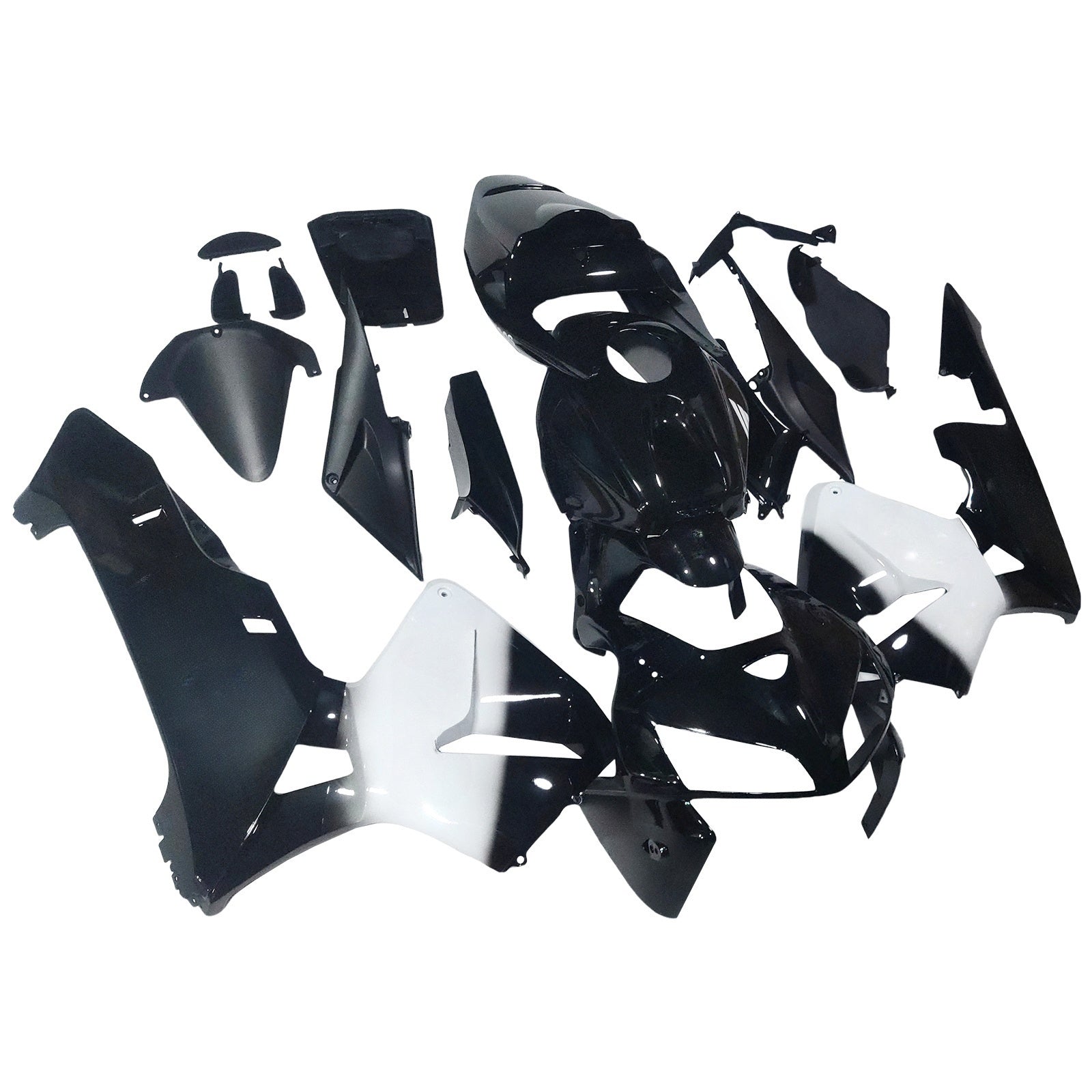 Amotopart 2005-2006 Honda CBR600RR Kit carena stile 1 in bianco e nero
