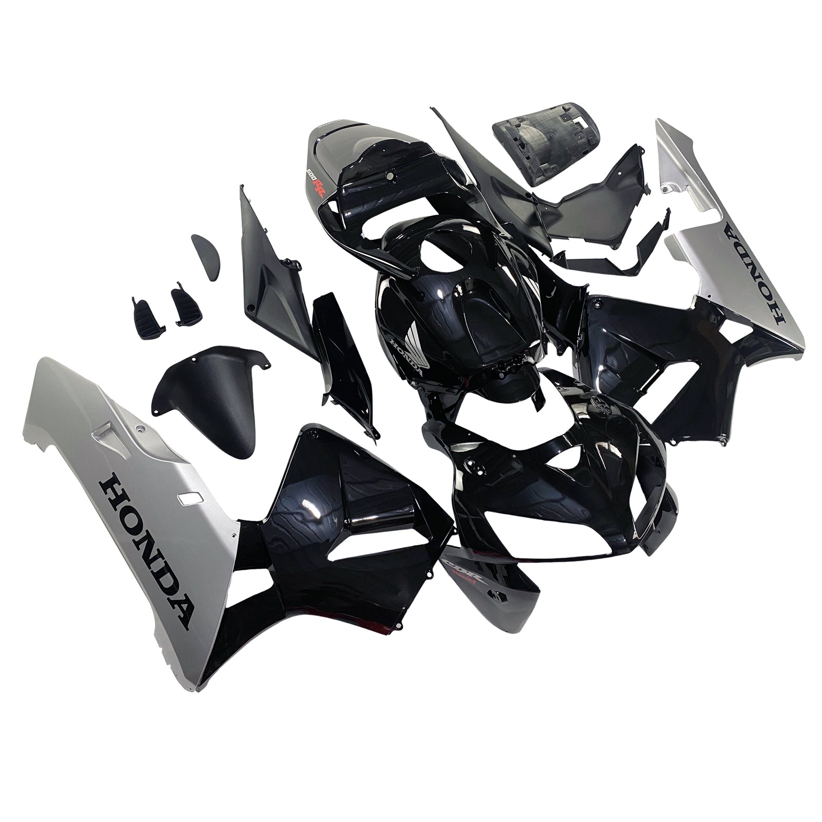Amotopart 2005-2006 Honda CBR600RR FARION BLACK & SLIVER KIT