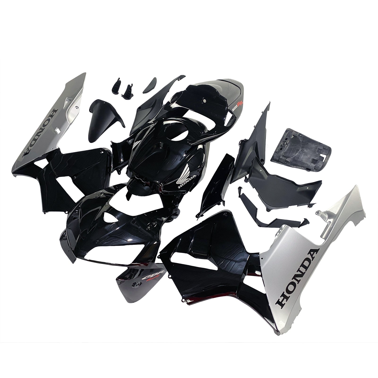 Amotopart 2005-2006 Honda CBR600RR FARION BLACK & SLIVER KIT