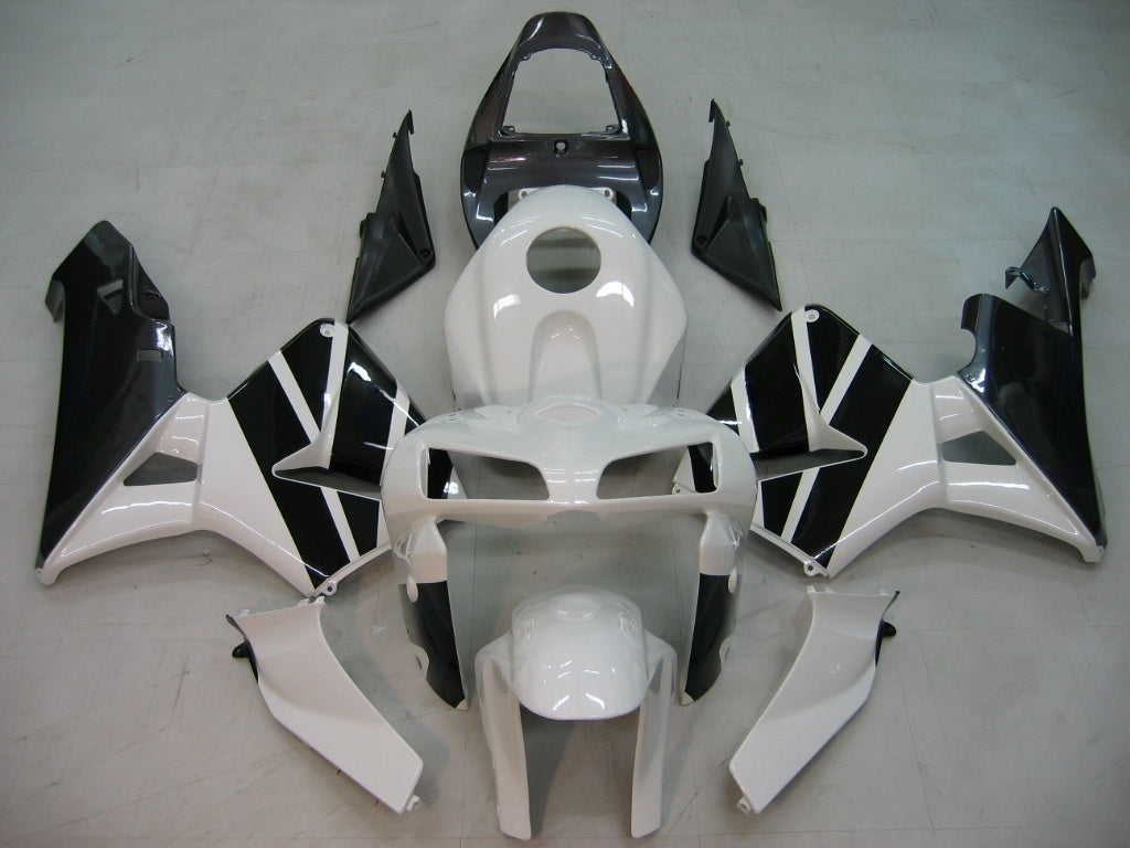 Amotopart 2005-2006 Honda CBR600RR Black&White Style2 Fairing Kit