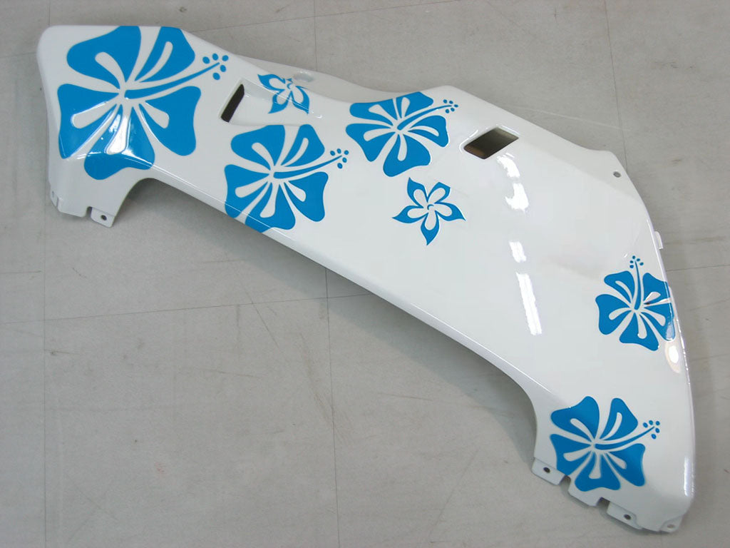 Amotopart 2005-2006 Honda CBR600RR White&Blue Accent Fairing Kit