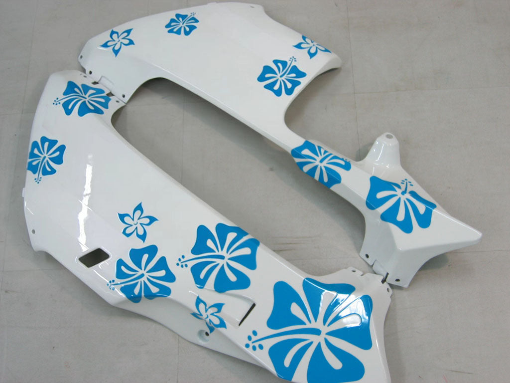 Amotopart 2005-2006 Honda CBR600RR White&Blue Accent Fairing Kit