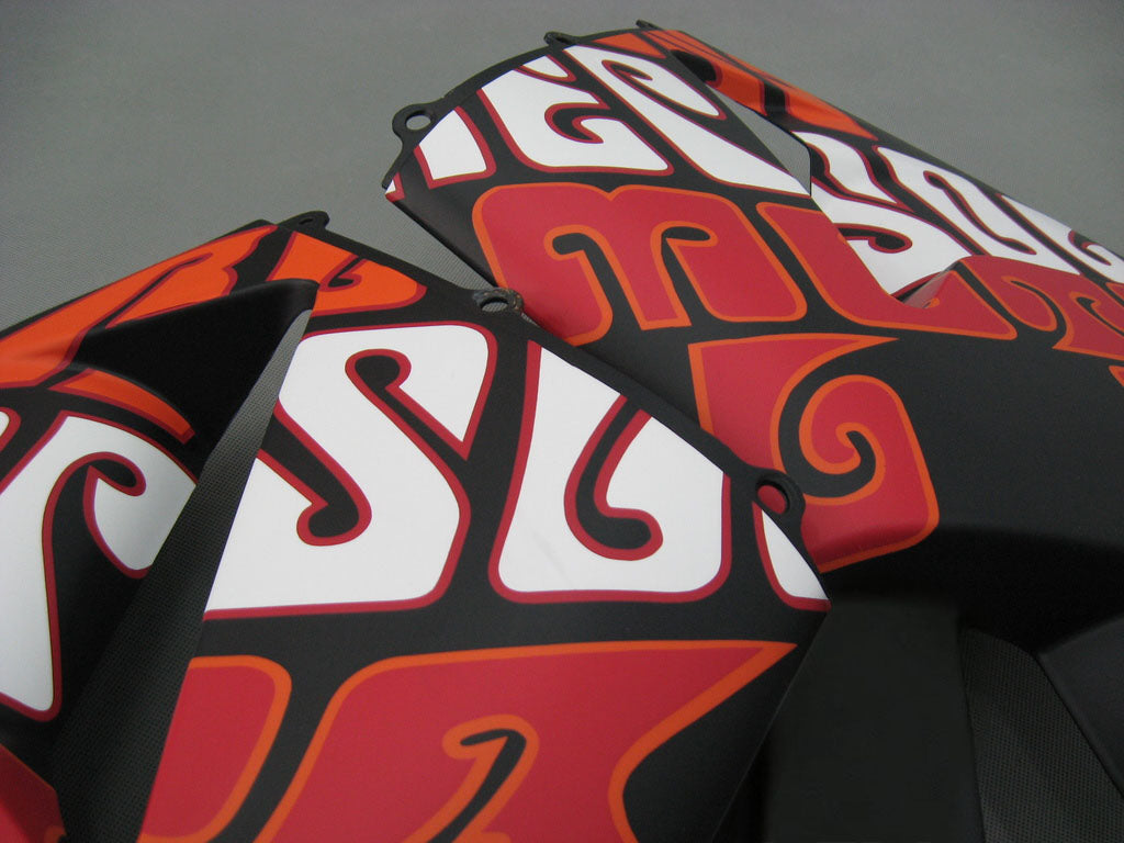Amotopart 2005-2006 Honda CBR600RR Matte Black with Red Logos Fairing Kit