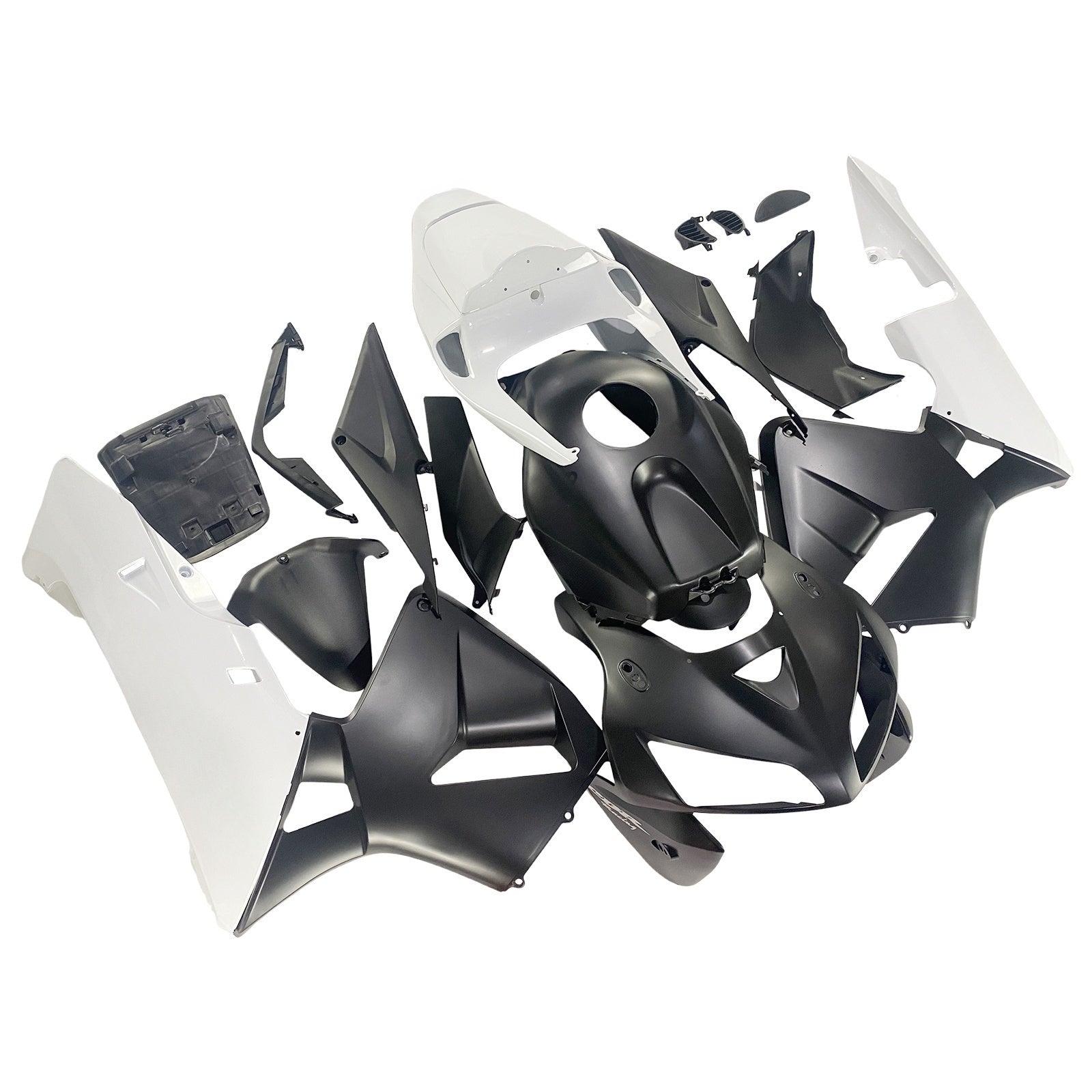 Amotopart 2005-2006 Honda CBR600RR Black White Fairing Kit