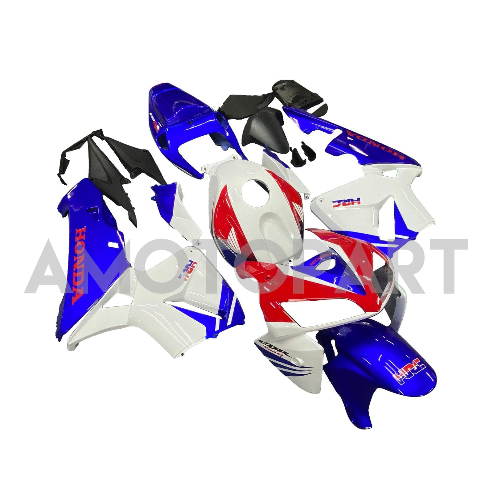 Amotopart 2005-2006 Honda CBR600RR Fairing White&Blue Kit