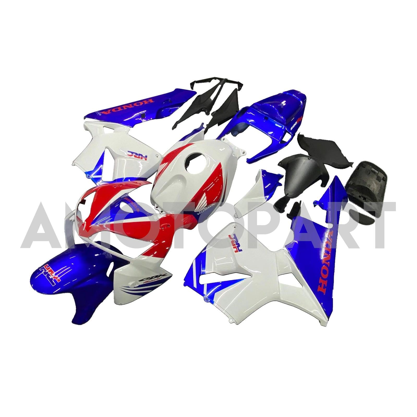 Amotopart 2005-2006 Honda CBR600RR Fairing White&Blue Kit