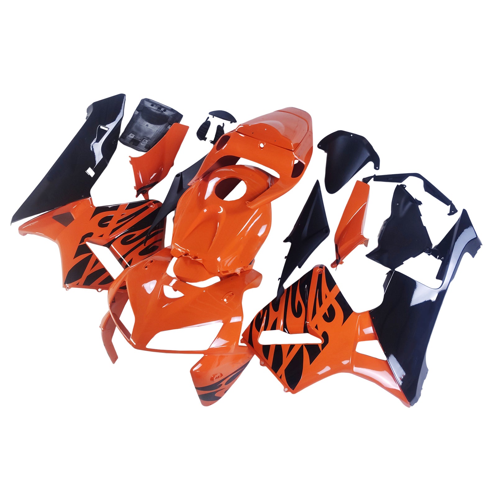 Amotopart 2005-2006 ホンダ CBR600RR オレンジ ブラック フェアリングキット