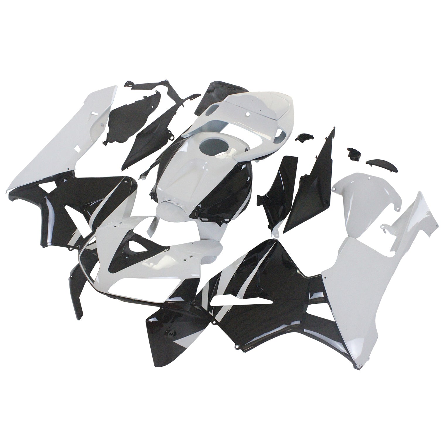 Amotopart 2005-2006 Honda CBR600RR White Black Fairing Kit