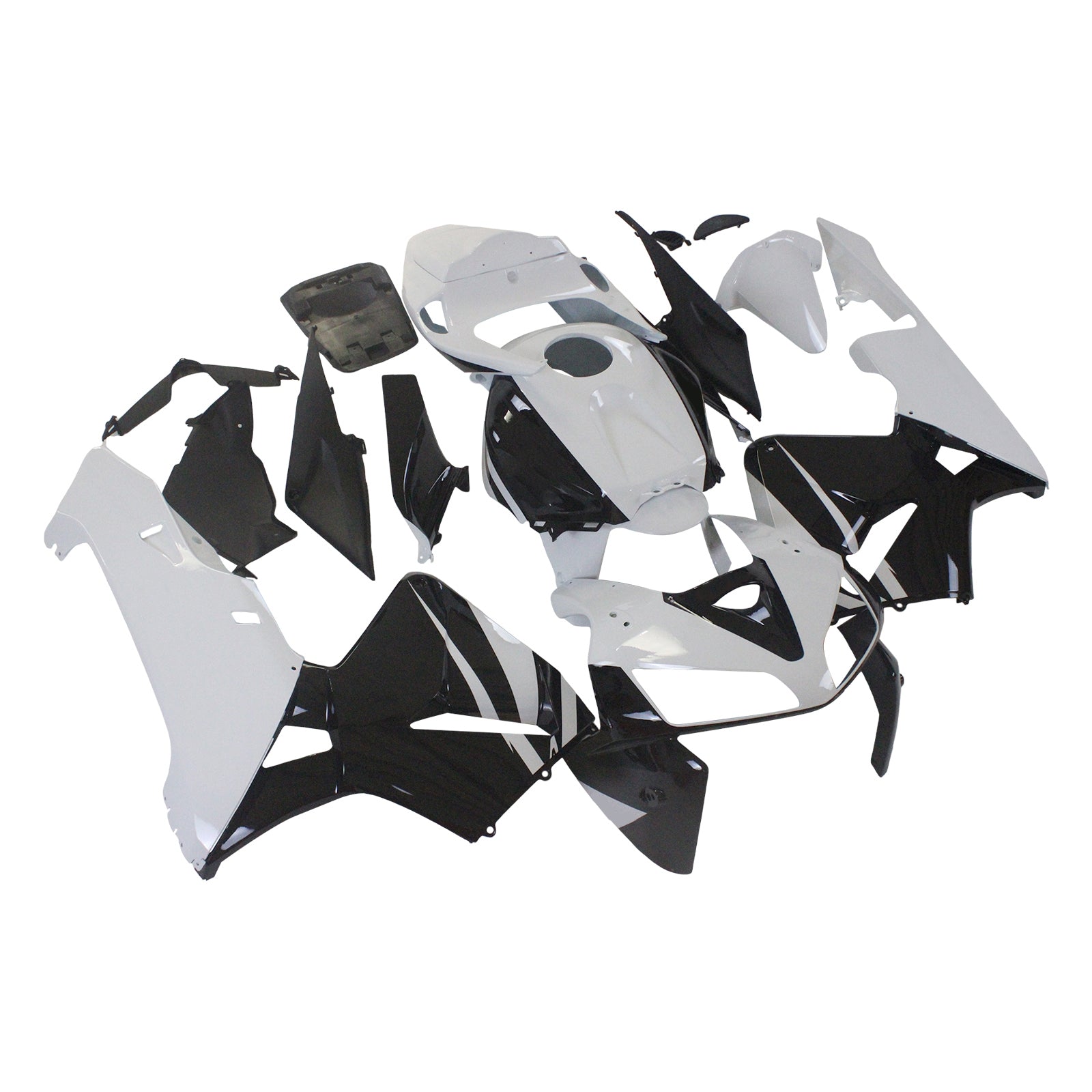 Amotopart 2005-2006 Honda CBR600RR White Black Fairing Kit