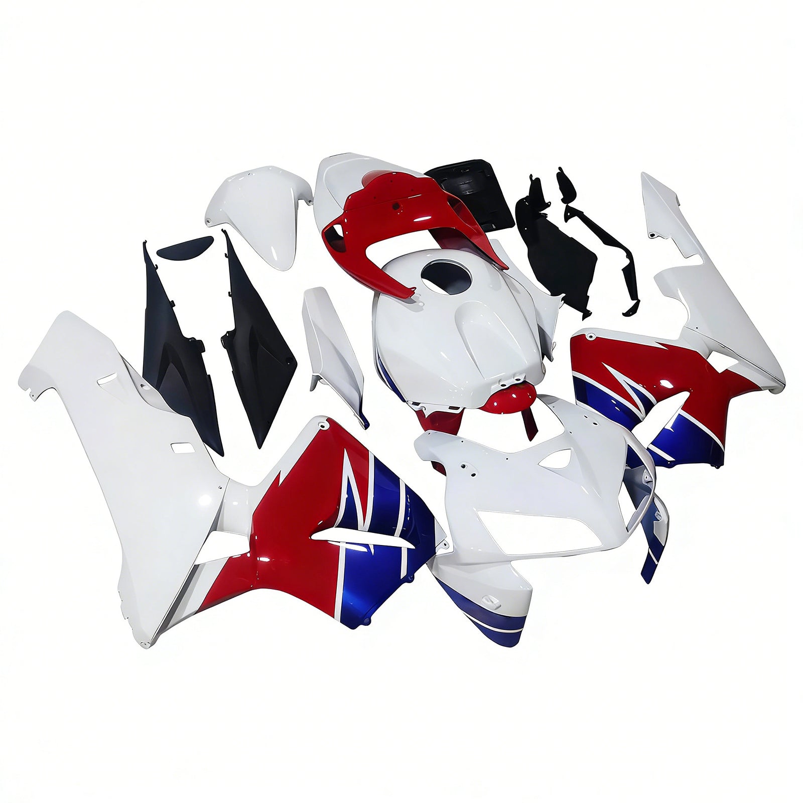 Amotopart 2005-2006 Honda CBR600RR White Red Fairing Kit