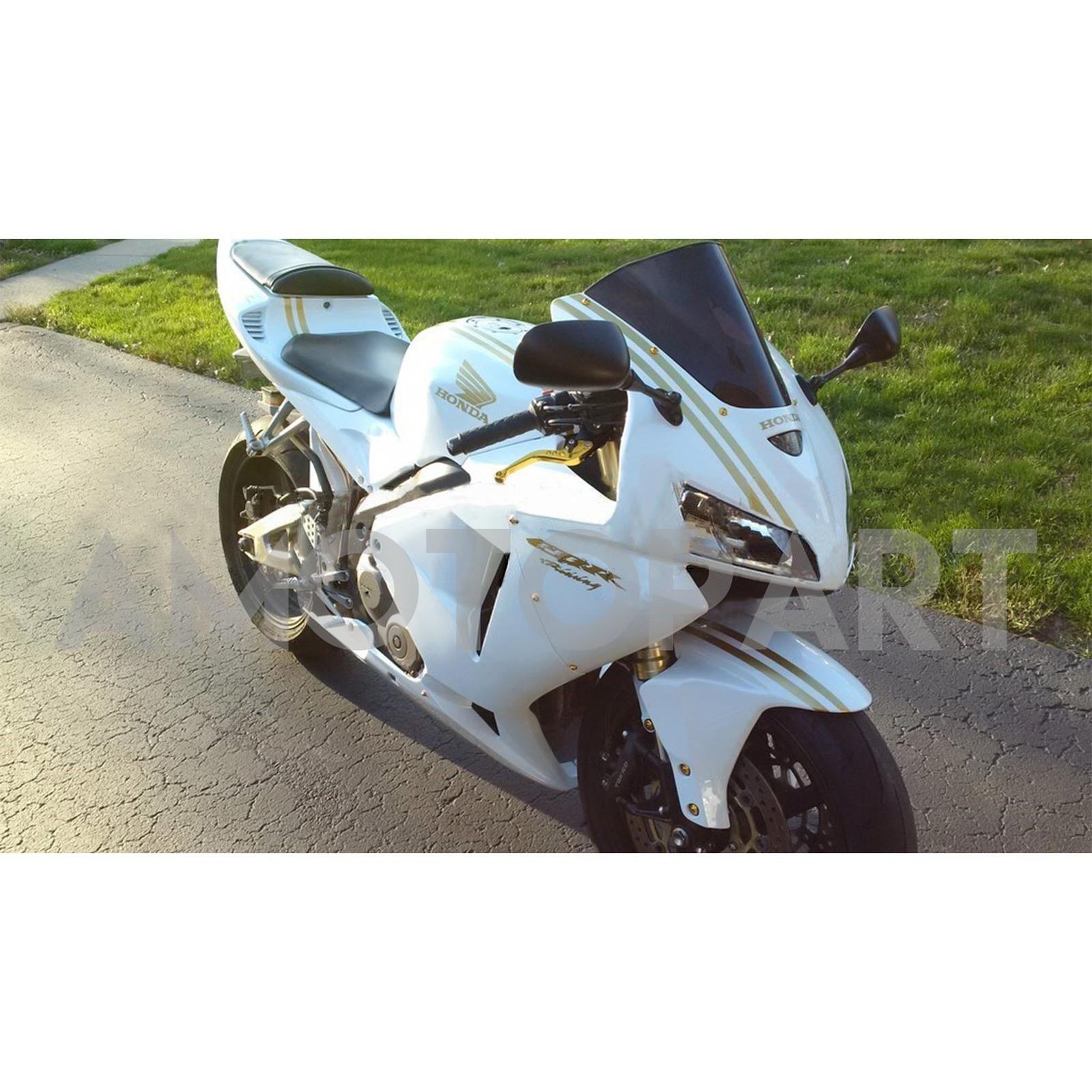 Amotopart 2005 2006 Honda CBR600RR Kit de carenado blanco y dorado