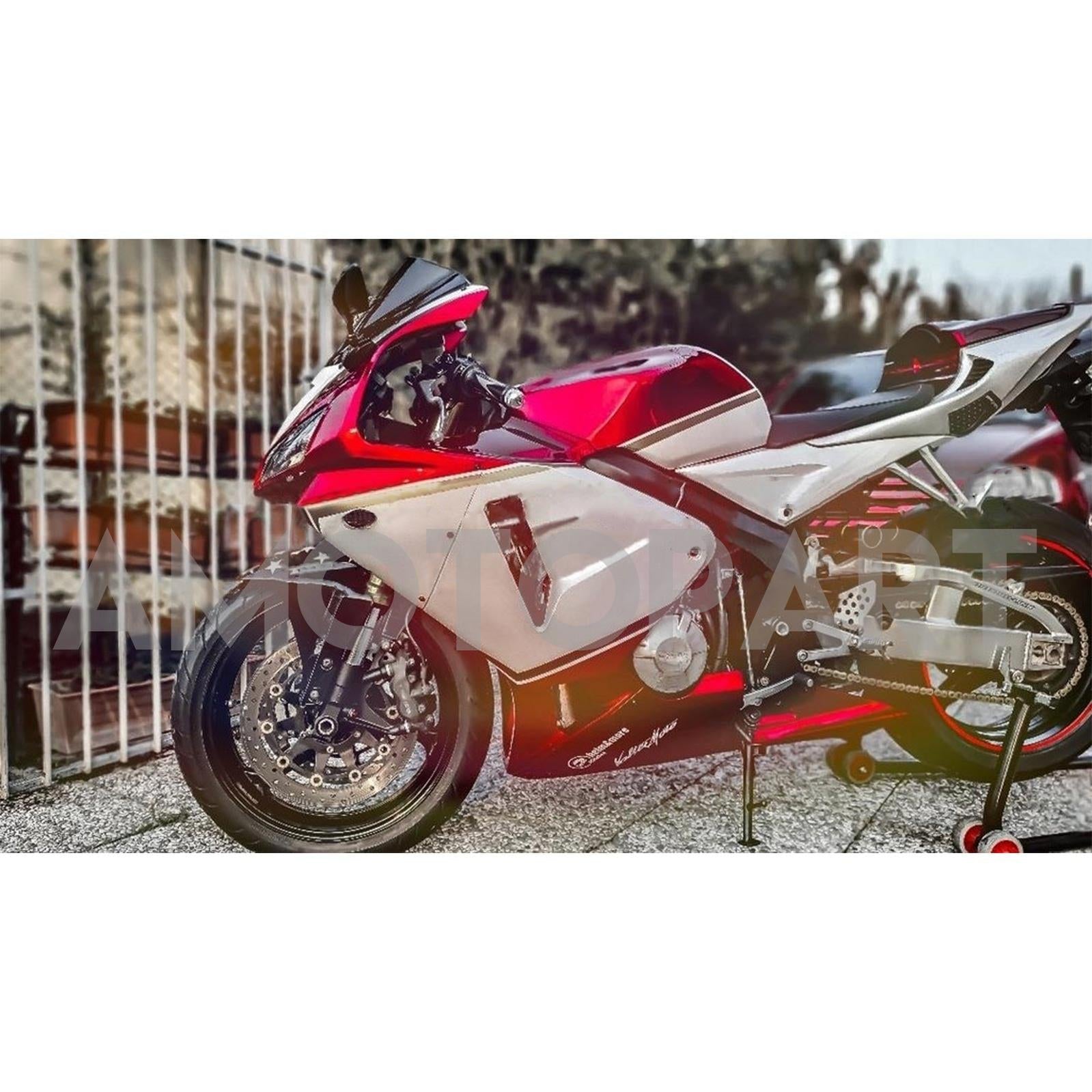 Amotopart 2005 2006 Honda CBR600RR Rot&Wweißes Verkleidungsset