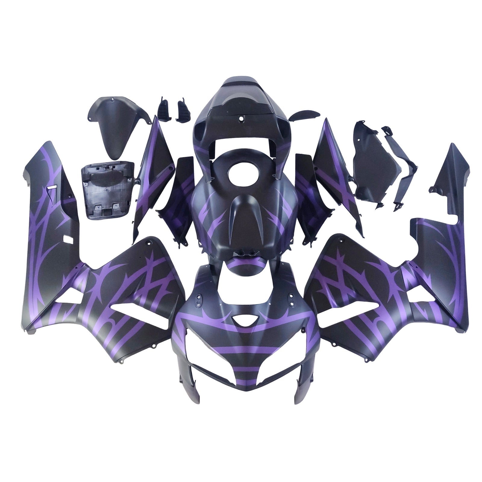 Amotopart 2005-2006 Honda CBR600RR Kit de carénage violet noir mat