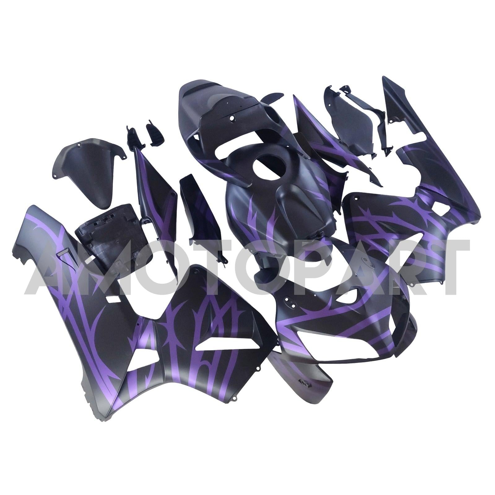 Amotopart 2005-2006 Honda CBR600RR Matte Black Purple Fairing Kit