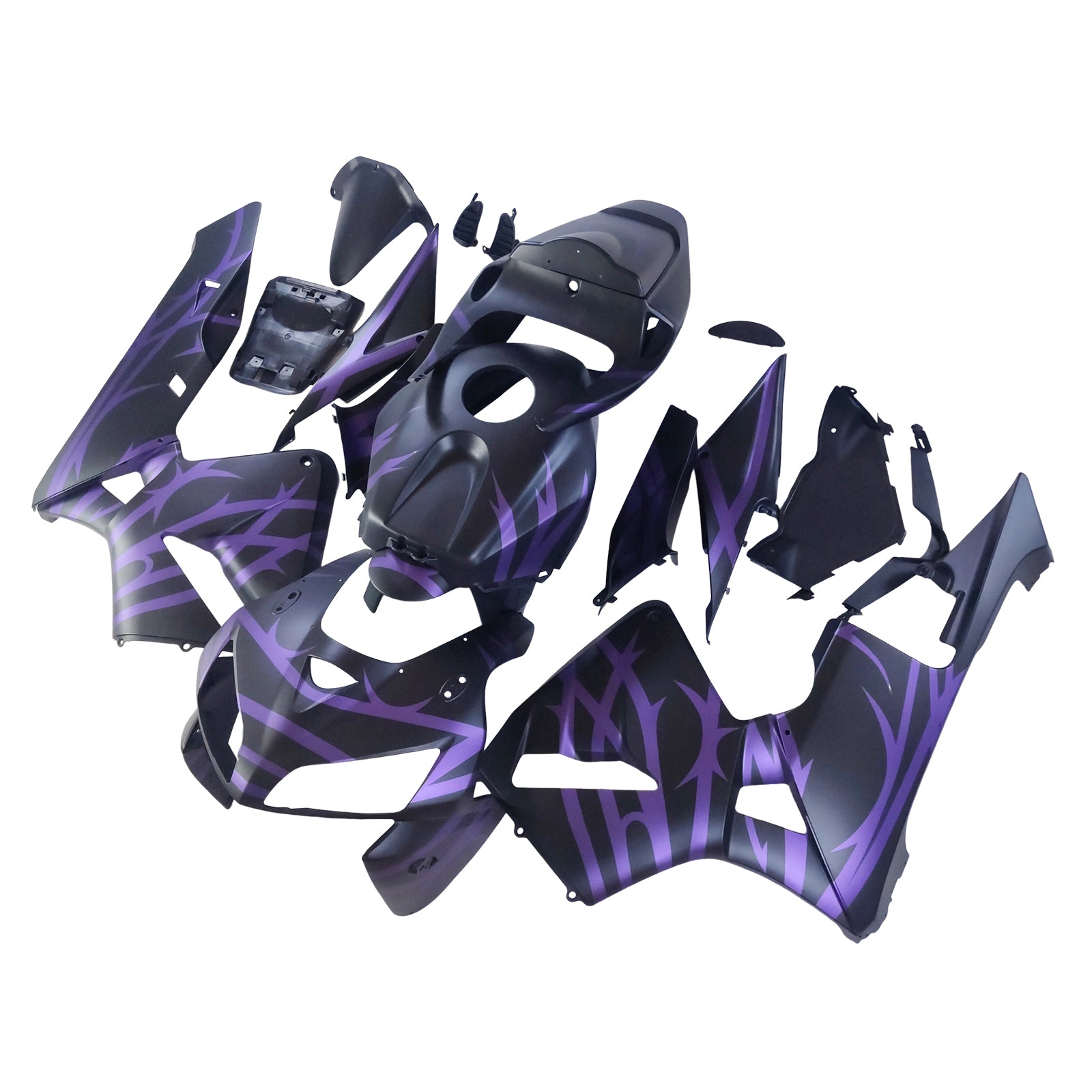 Amotopart 2005-2006 Honda CBR600RR Matte Black Purple Fairing Kit