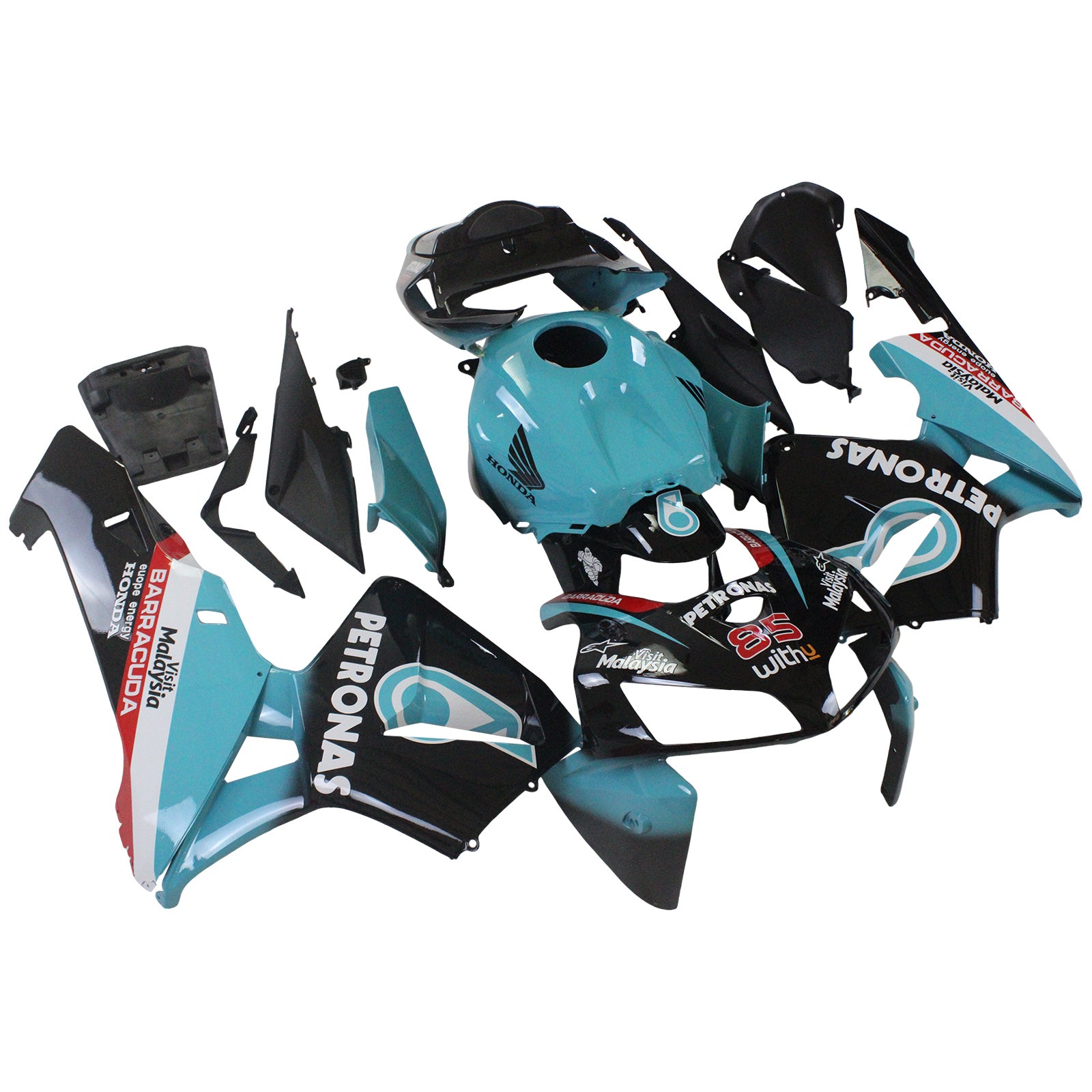 Amotopart 2005-2006 Honda CBR600RR Blue Black Fairing Zestaw