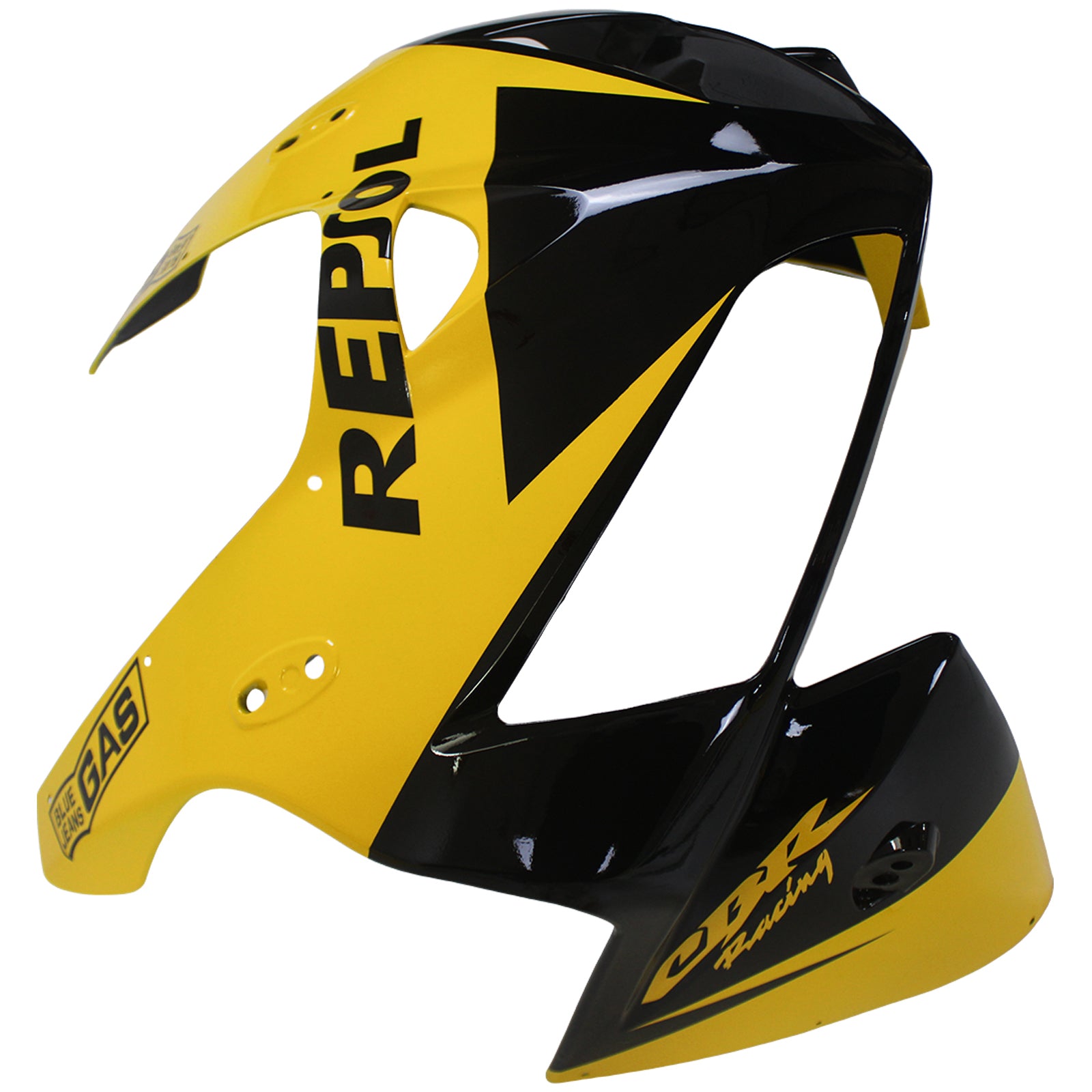 Amotopart 2005-2006 Honda CBR600RR Yellow Black Fairing Zestaw