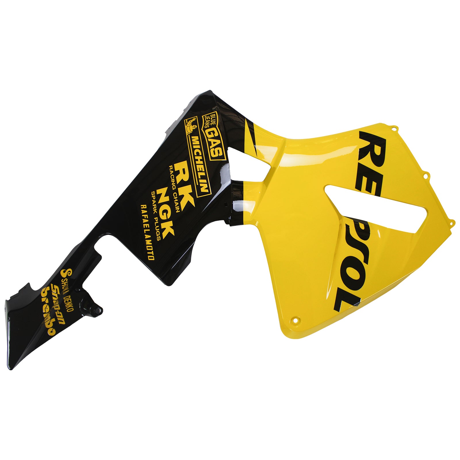Amotopart 2005-2006 Honda CBR600RR Yellow Black Fairing Zestaw