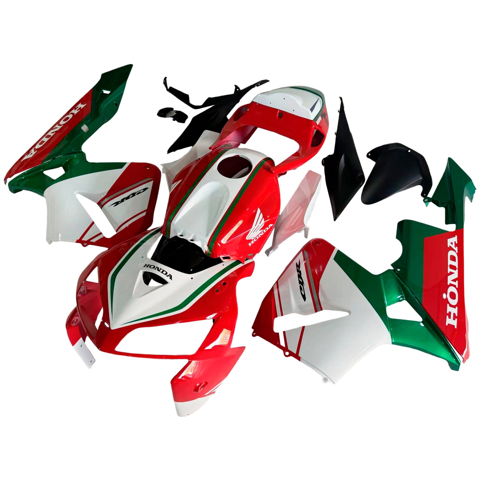 Amotopart 2005-2006 Honda CBR600RR Red White Green Fairing Kit