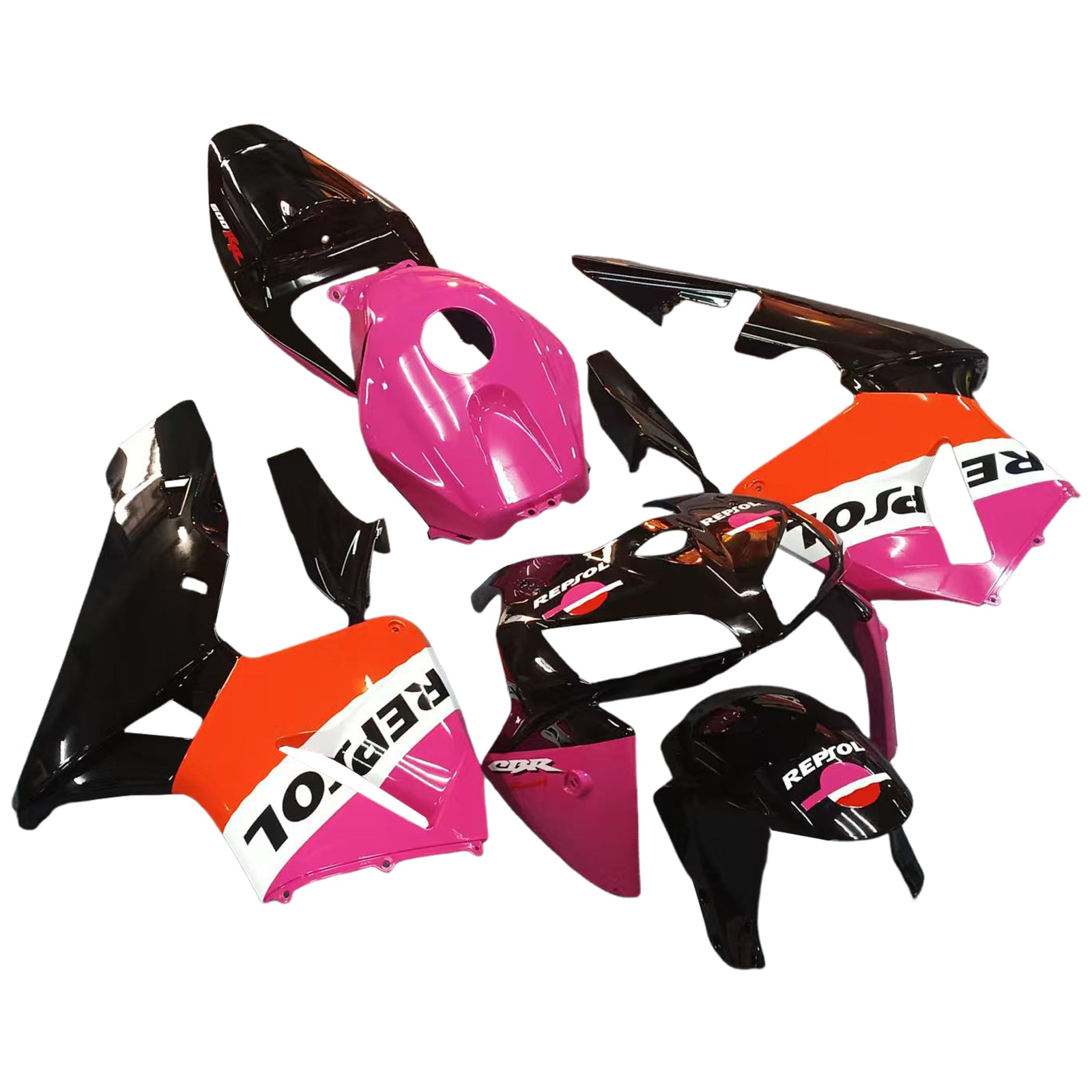 Amotopart 2005-2006 Honda CBR600RR Pink Black Fairing Kit