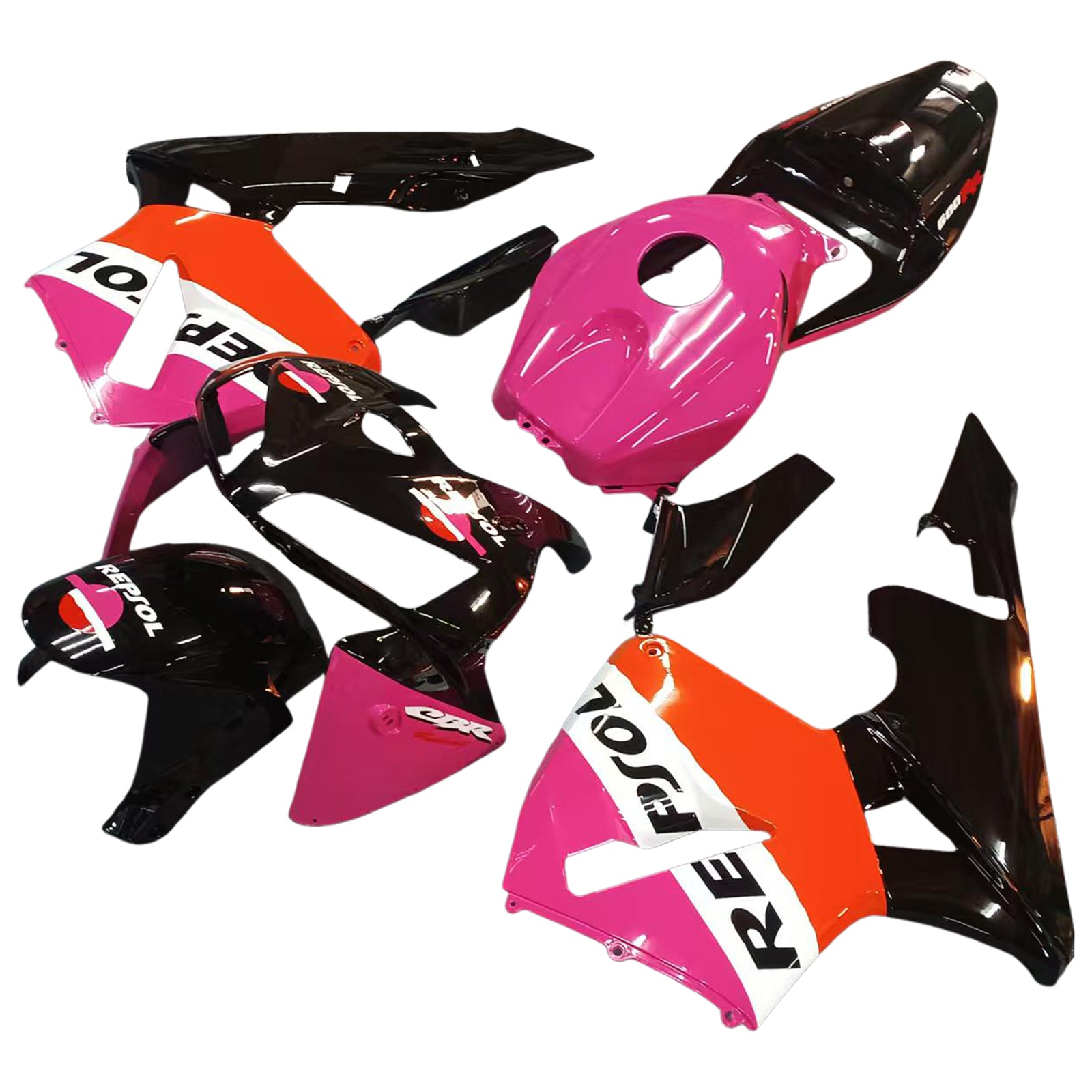 Amotopart 2005-2006 Honda CBR600RR Pink Black Fairing Kit