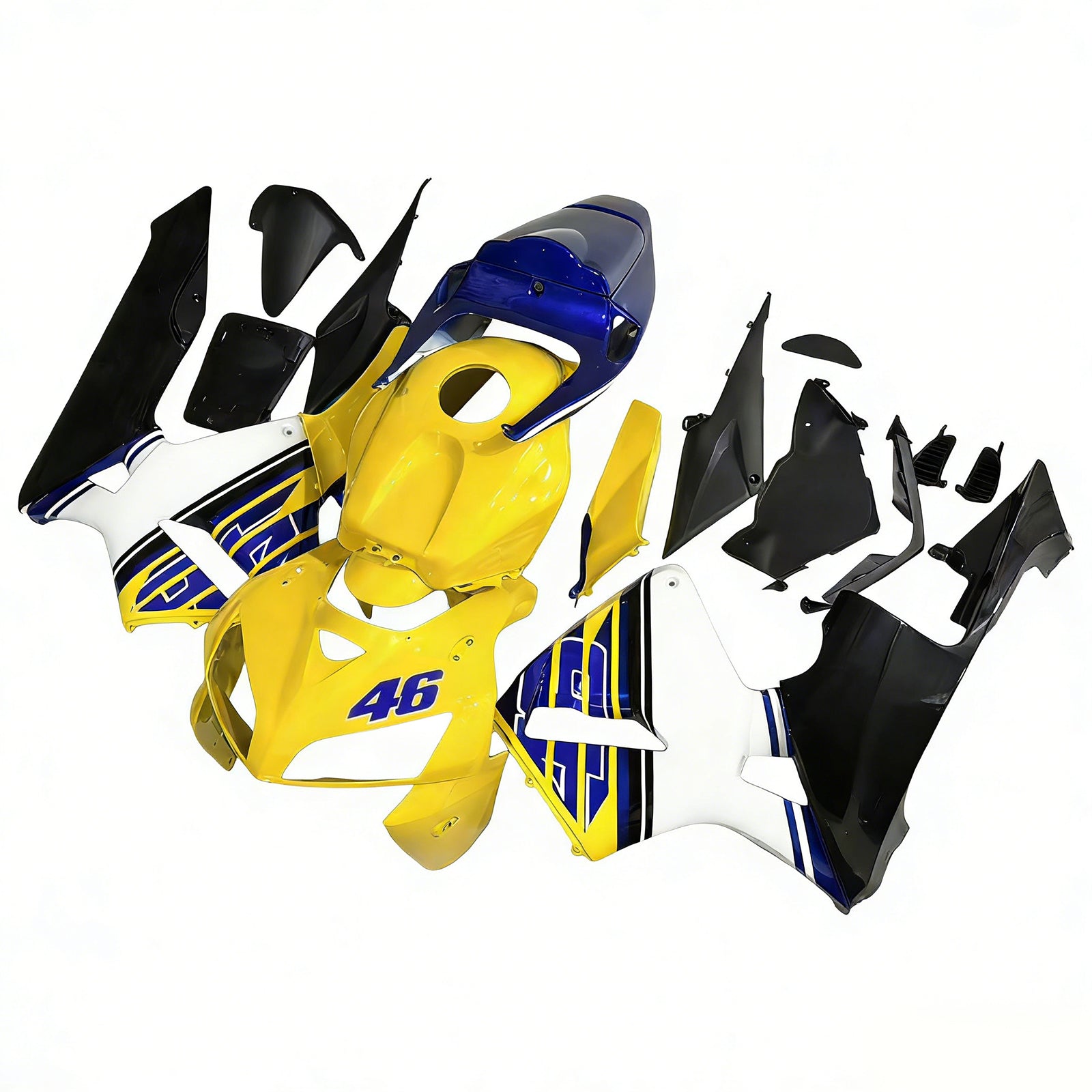 Amotopart 2005-2006 Honda CBR600RR Kit de carenagem azul amarelo