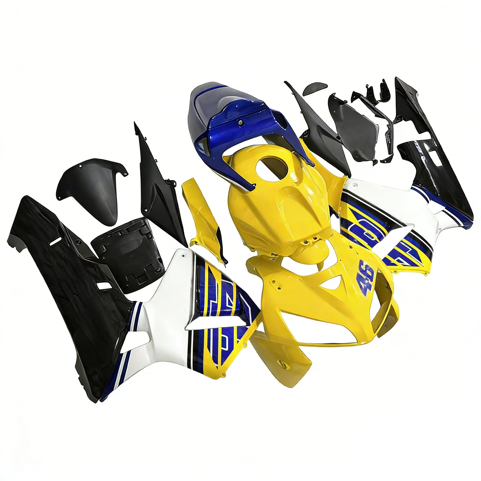 Amotopart 2005-2006 Honda CBR600RR Kit de carenagem azul amarelo