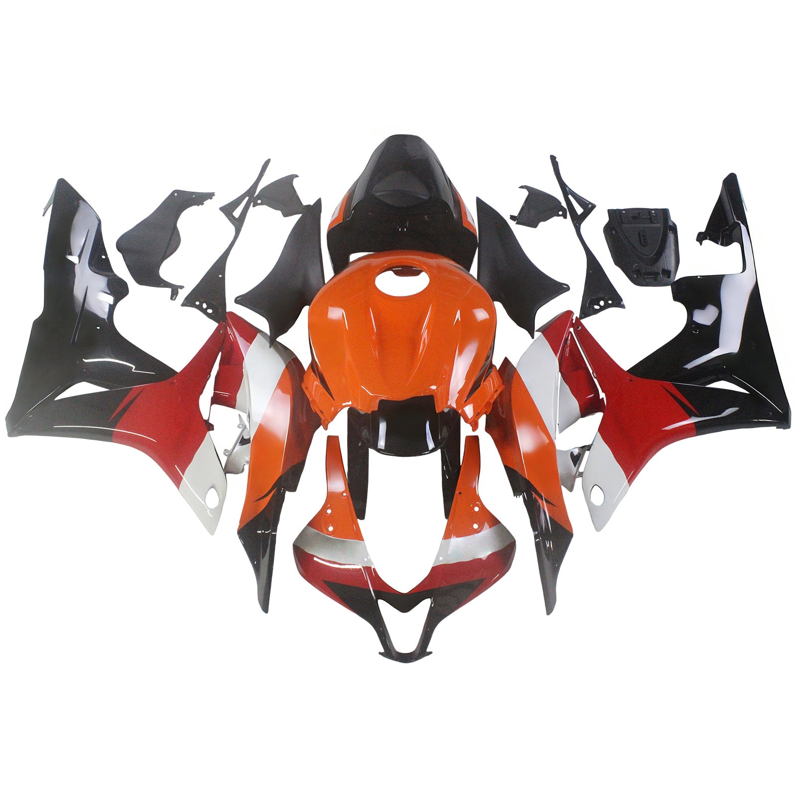 Amotopart 2007-2008 Honda CBR600RR Red&Orange Repjol Fairing Kit
