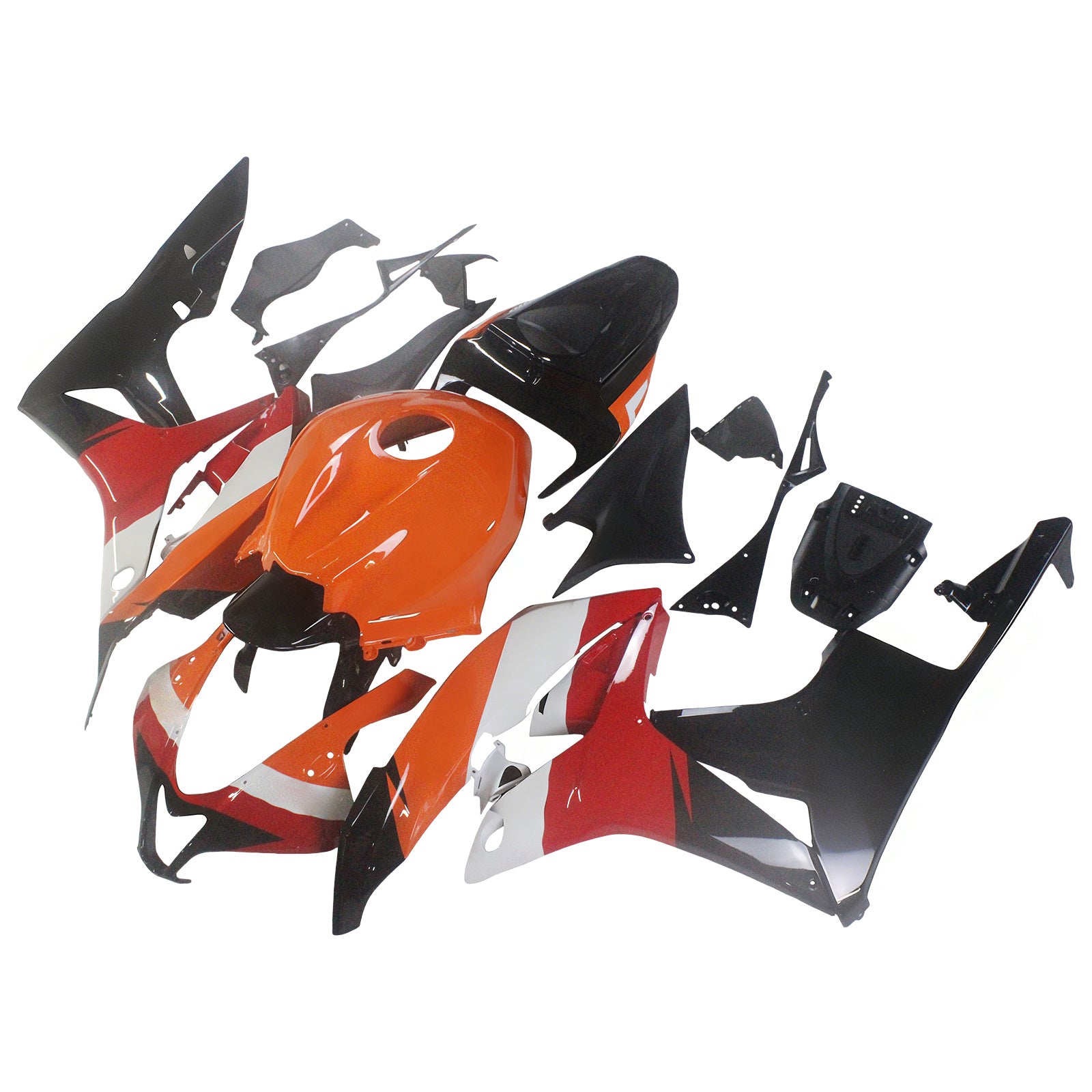 Amotopart 2007-2008 Honda CBR600RR Red&Orange Repjol Fairing Kit