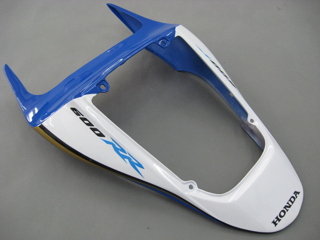 Amotopart 2007-2008 Honda CBR600RR Kit de carenado blanco y azul