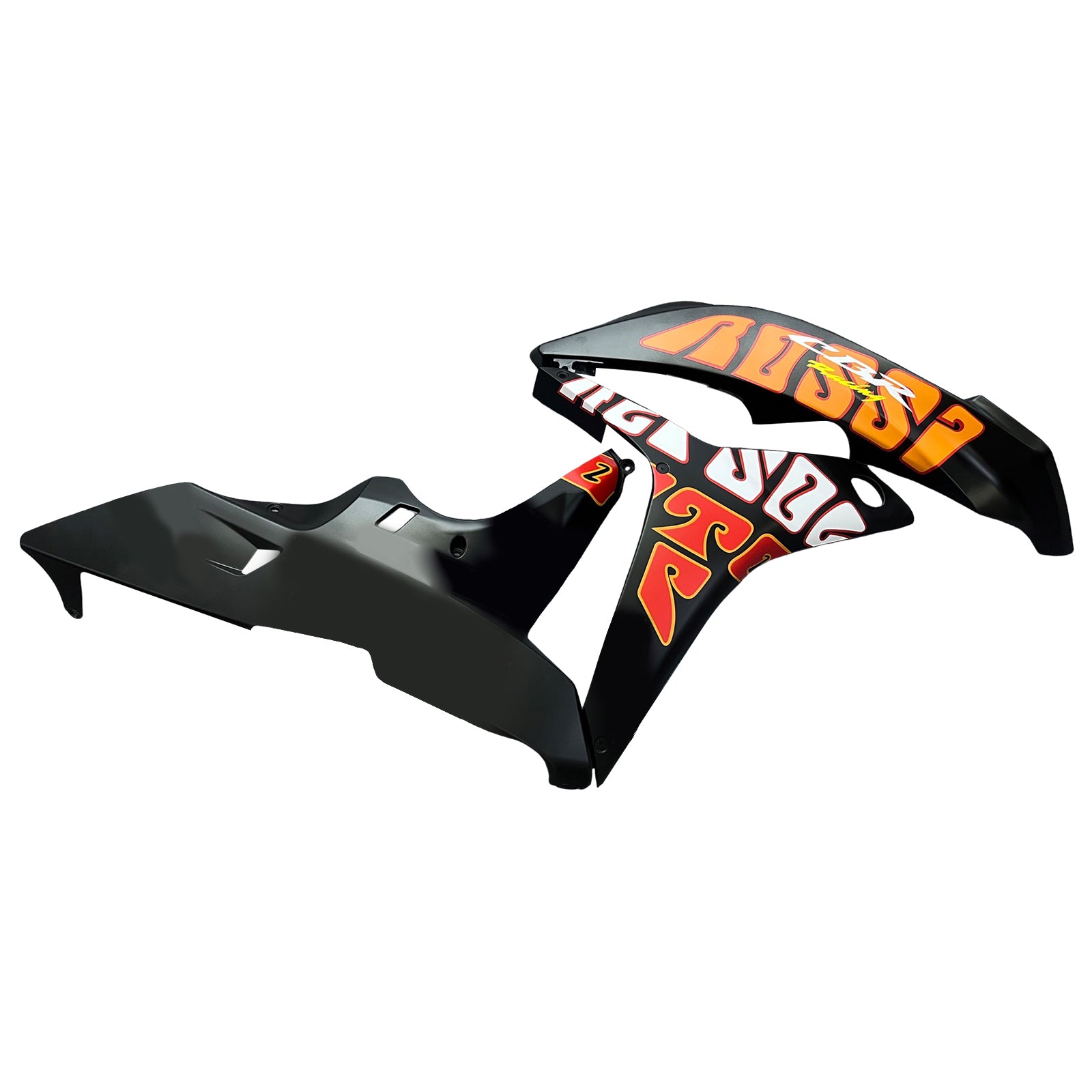 Amotopart 2007-2008 Honda CBR600RR Kit de carenado negro y naranja