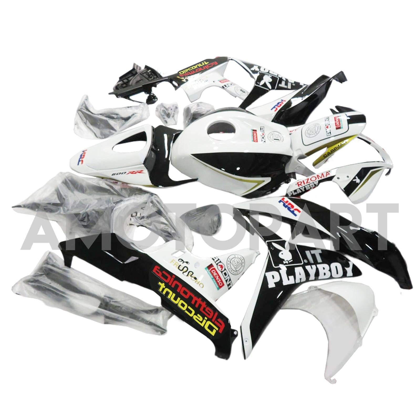Amotopart 2007–2008 Honda CBR600RR Playboy Verkleidungsset