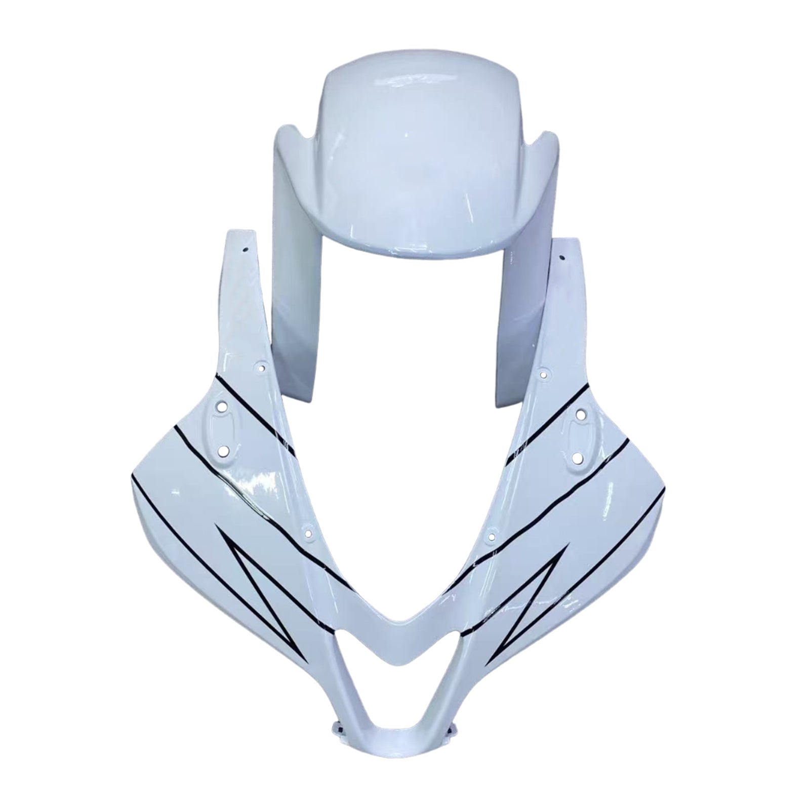 Amotopart 2007-2008 Honda CBR600RR White Silver Fairing Kit