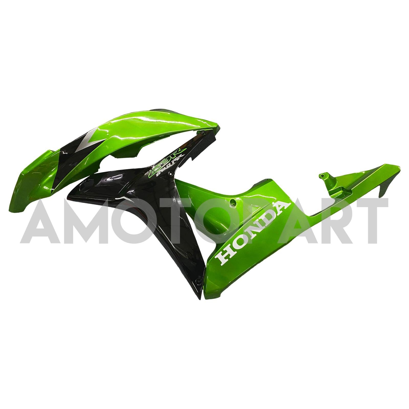 Amotopart 2007-2008 Honda CBR600 Fairing Green & Black Kit