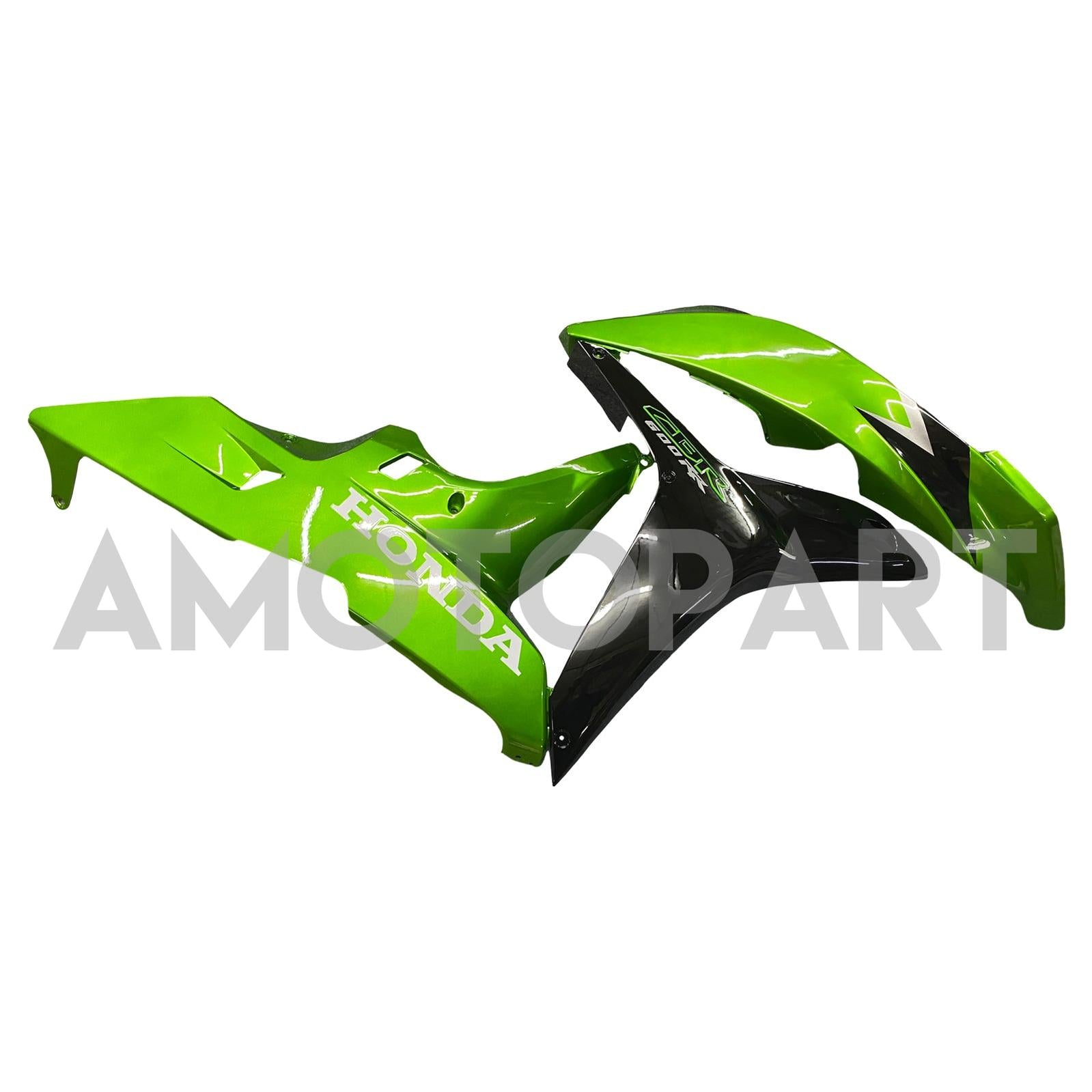 Amotopart 2007-2008 Honda CBR600 Fairing Green & Black Kit