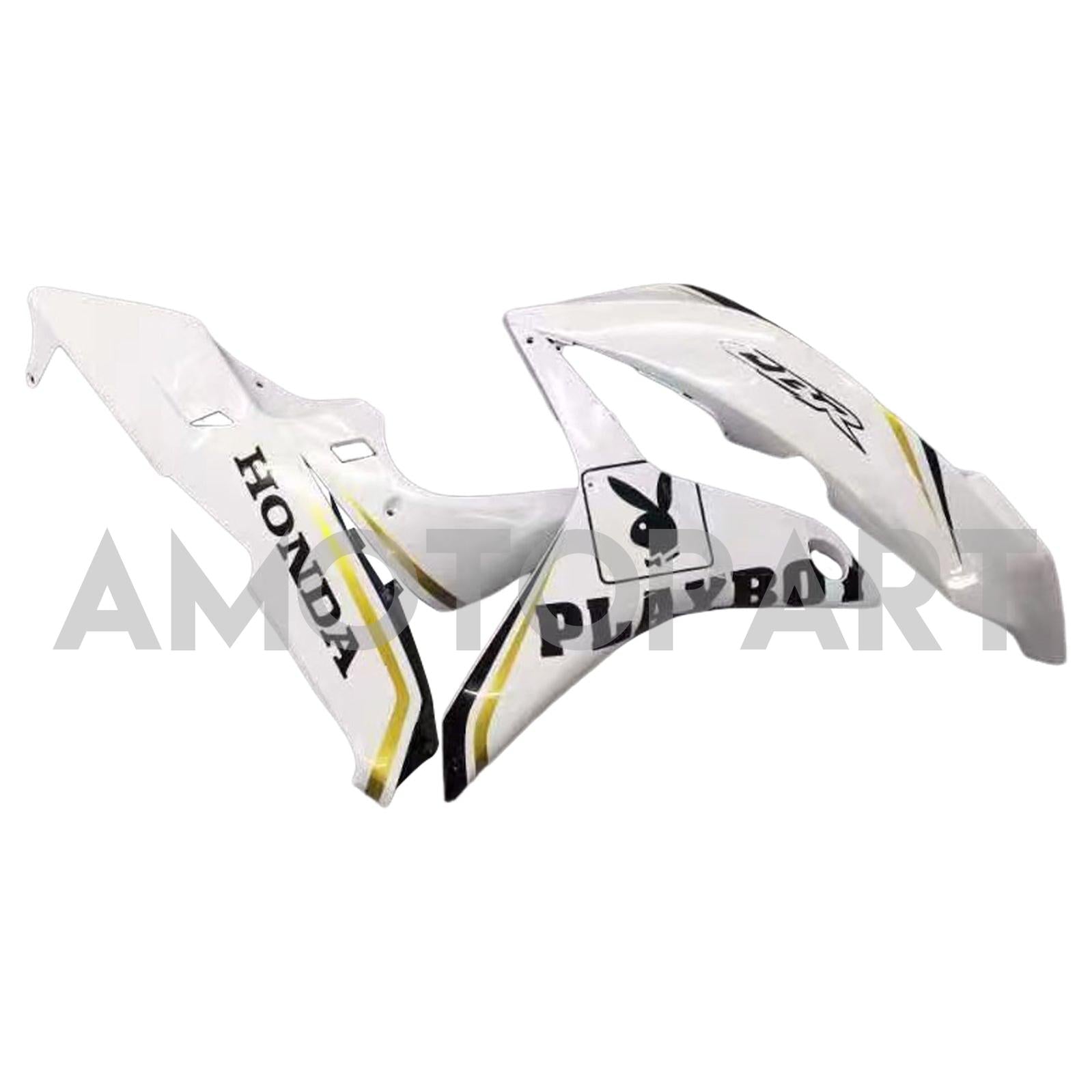 Amotopart 2007-2008 Honda CBR600 Fairing Black & White Playboy Kit
