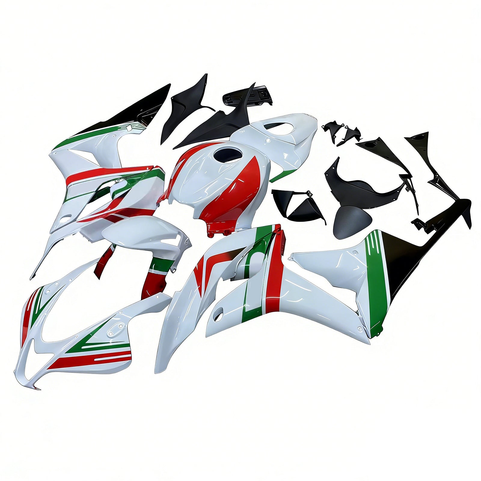 Amotopart 2007-2008 Honda CBR600 Fairing Multi White Kit