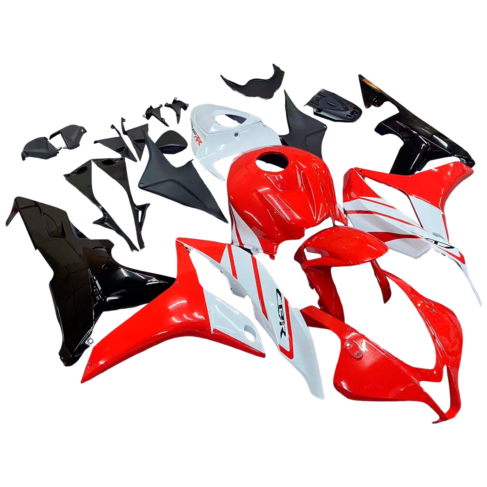 Amotopart 2007-2008 Honda CBR600RR Red White Abzugskit